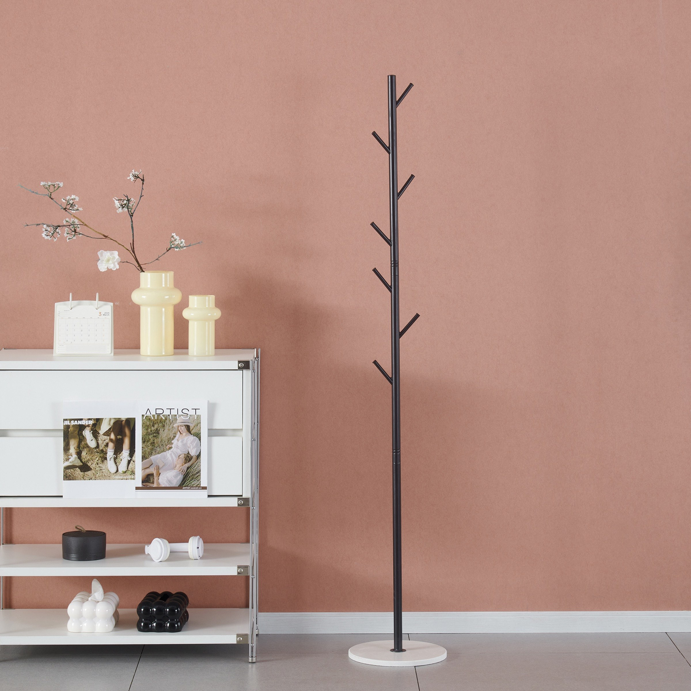 Rico Tall Hanger with Real Marble Base-hbxhomeware-bathandlaundry-clothesdryingracks-image-1