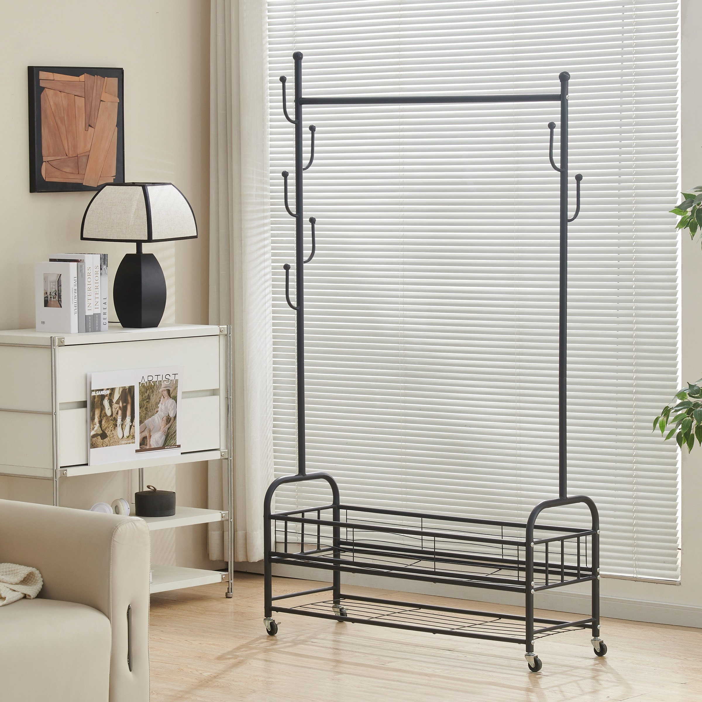 Oliver Large 2-Tier Garment Rack - 100 cm-hbxhomeware-bathandlaundry-clothesdryingracks-image-1
