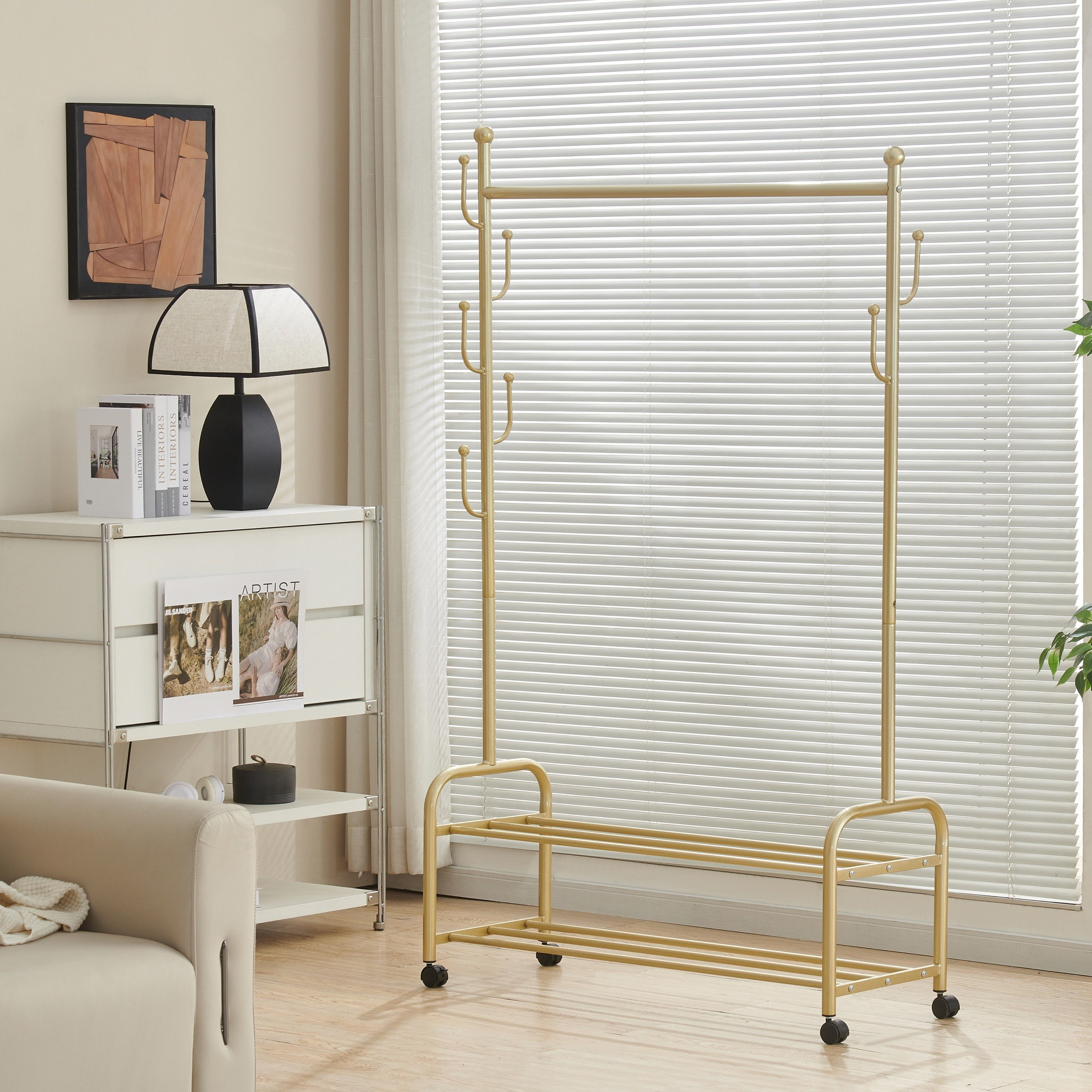 Oliver Large 2-Tier Garment Rack - 100 cm-hbxhomeware-bathandlaundry-clothesdryingracks-image-1