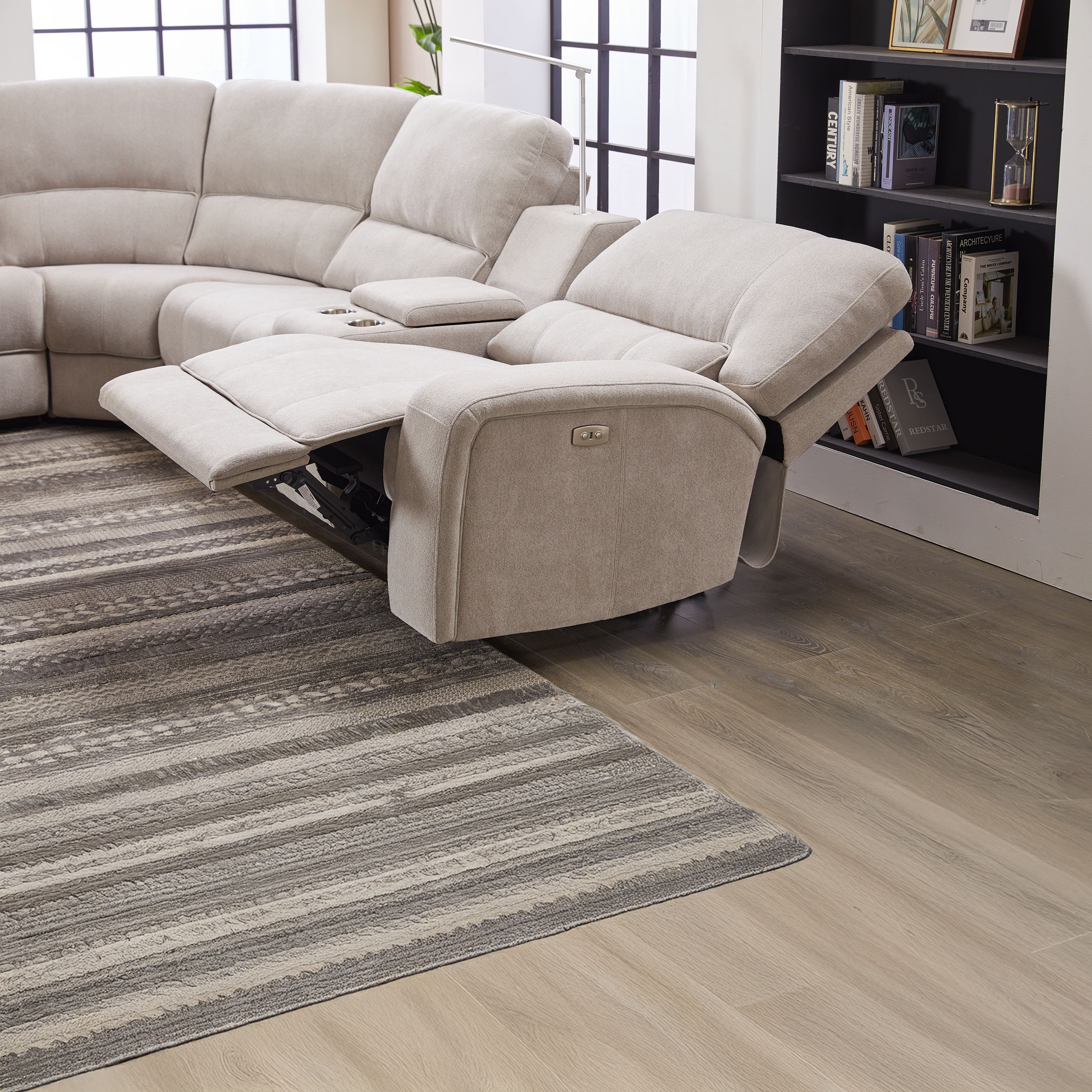 كنبة استرخاء ركنية كهربائية قماش بـ5 مقاعد و2 مقعد استرخاء ومصباح من روما-hbxlivingroom-sofasandarmchairs-cornersofas-image-8