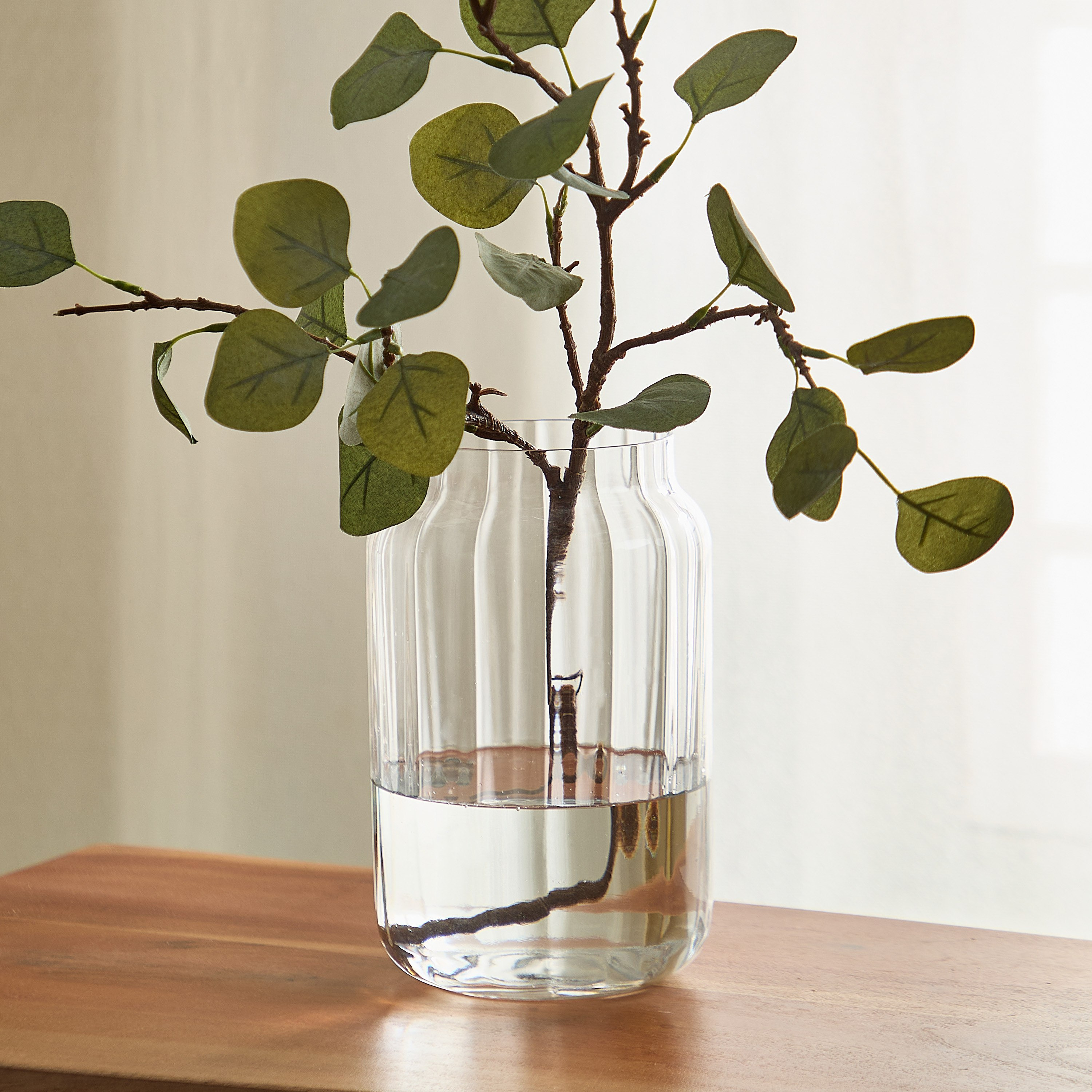 مزهرية زجاج شفافة من أتلانتا - 14x22 سم-hbxbedroom-decorandaccessories-vases-image-1