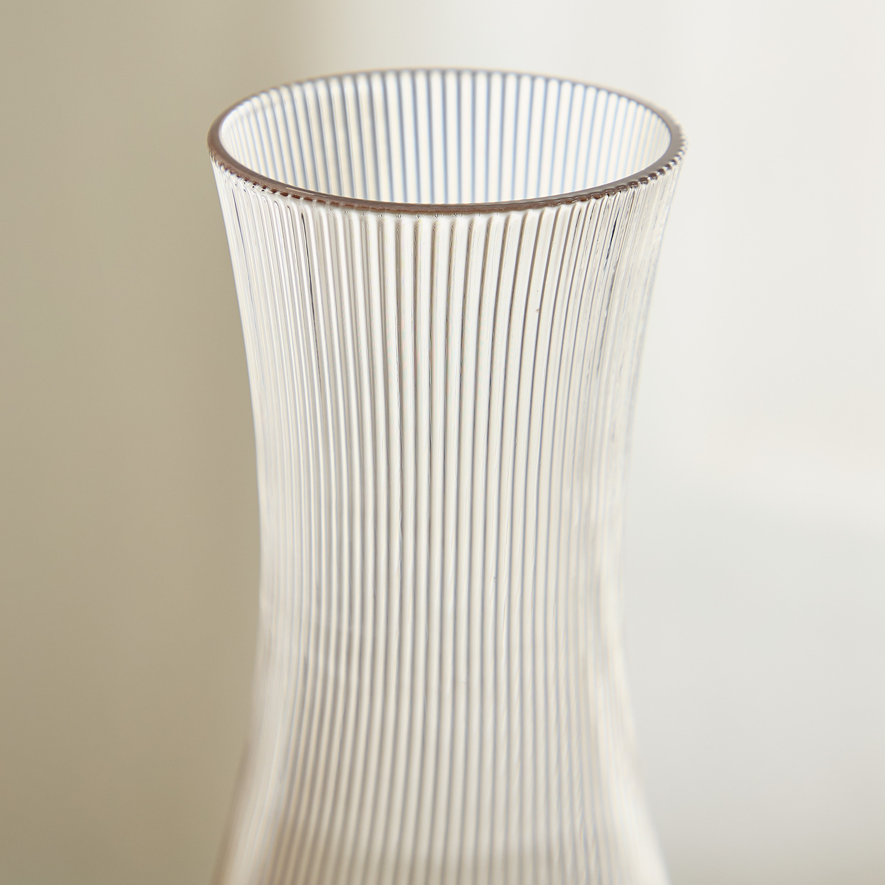 Atlanta Ribbed Clear Glass Vase - 11x30 cm-hbxbedroom-decorandaccessories-vases-image-3
