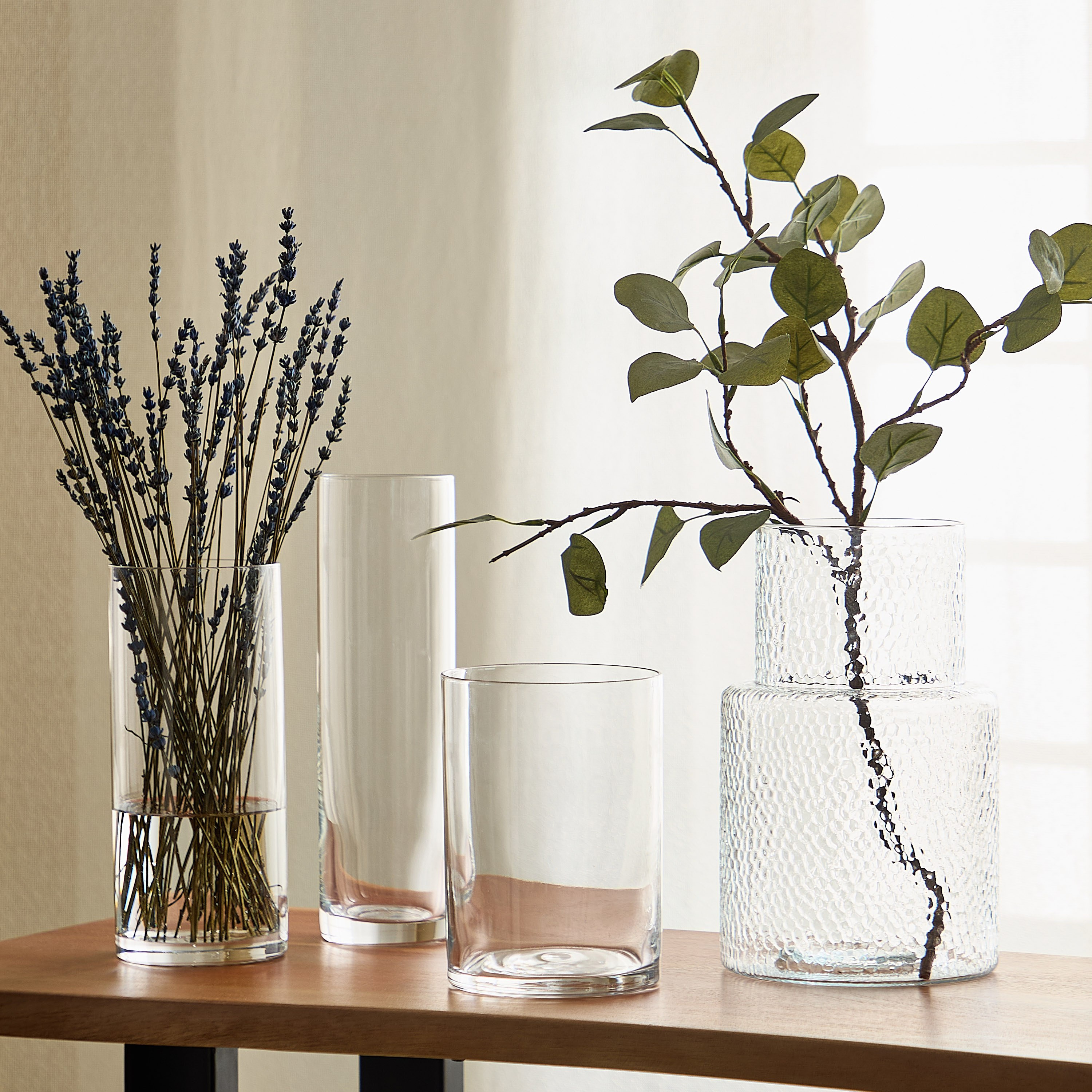 Atlanta cylindrical clear glass vase - 12.5x17.5 cm-hbxbedroom-decorandaccessories-vases-image-4