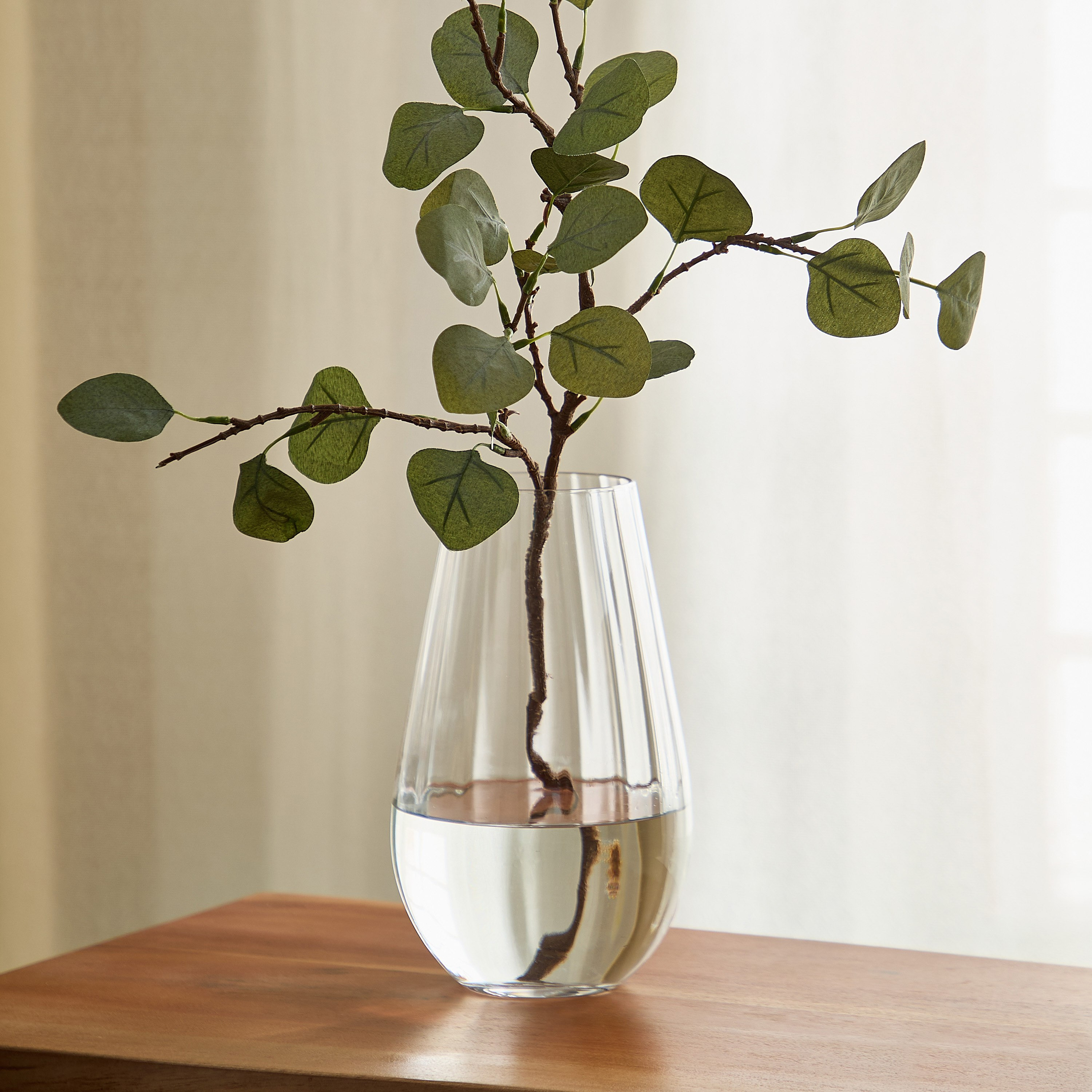 Optical Glass Vase - 15x25 cm-hbxbedroom-decorandaccessories-vases-image-1