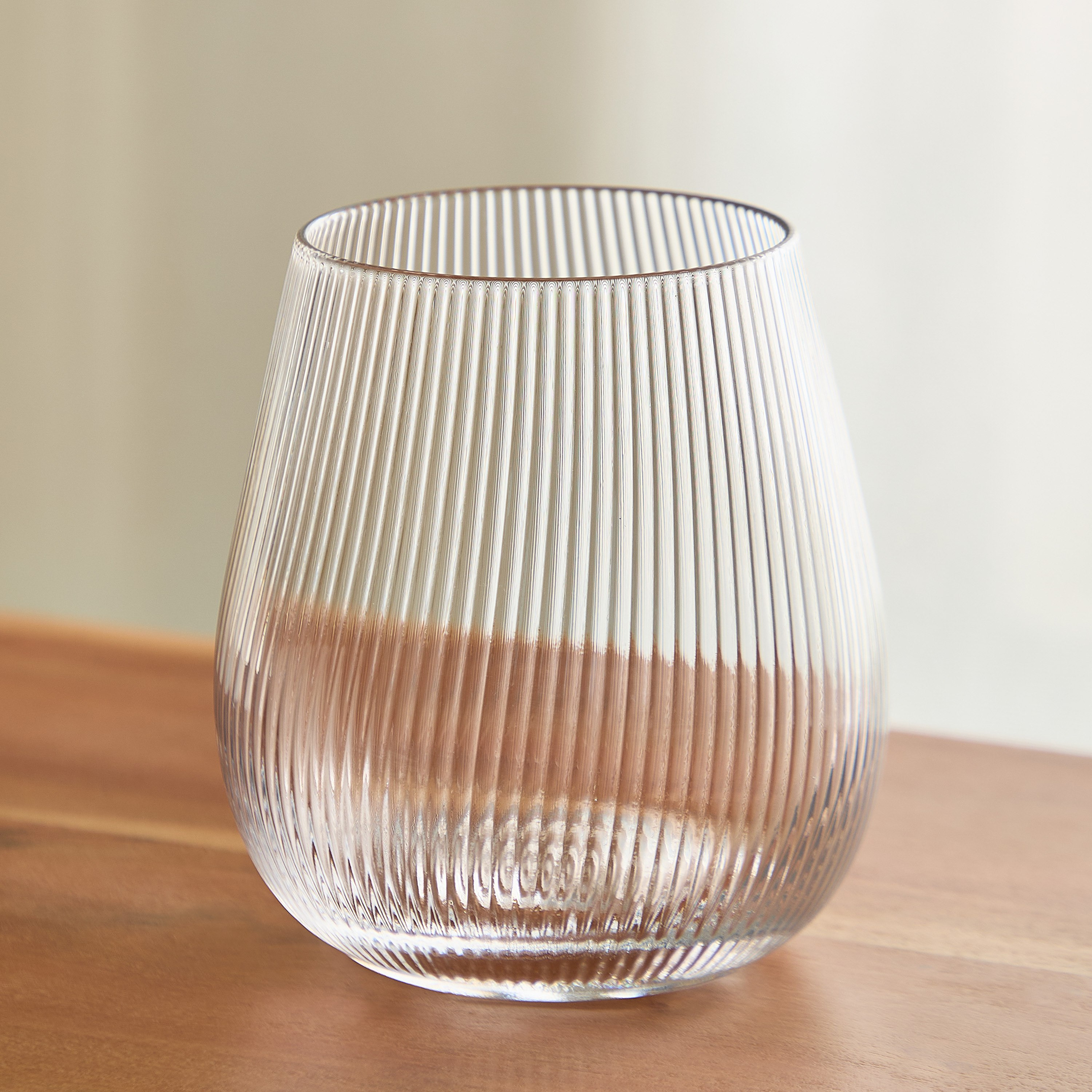 مزهرية زجاج شفافة مضلعة من أتلانتا - 14x15.5 سم-hbxbedroom-decorandaccessories-vases-image-2
