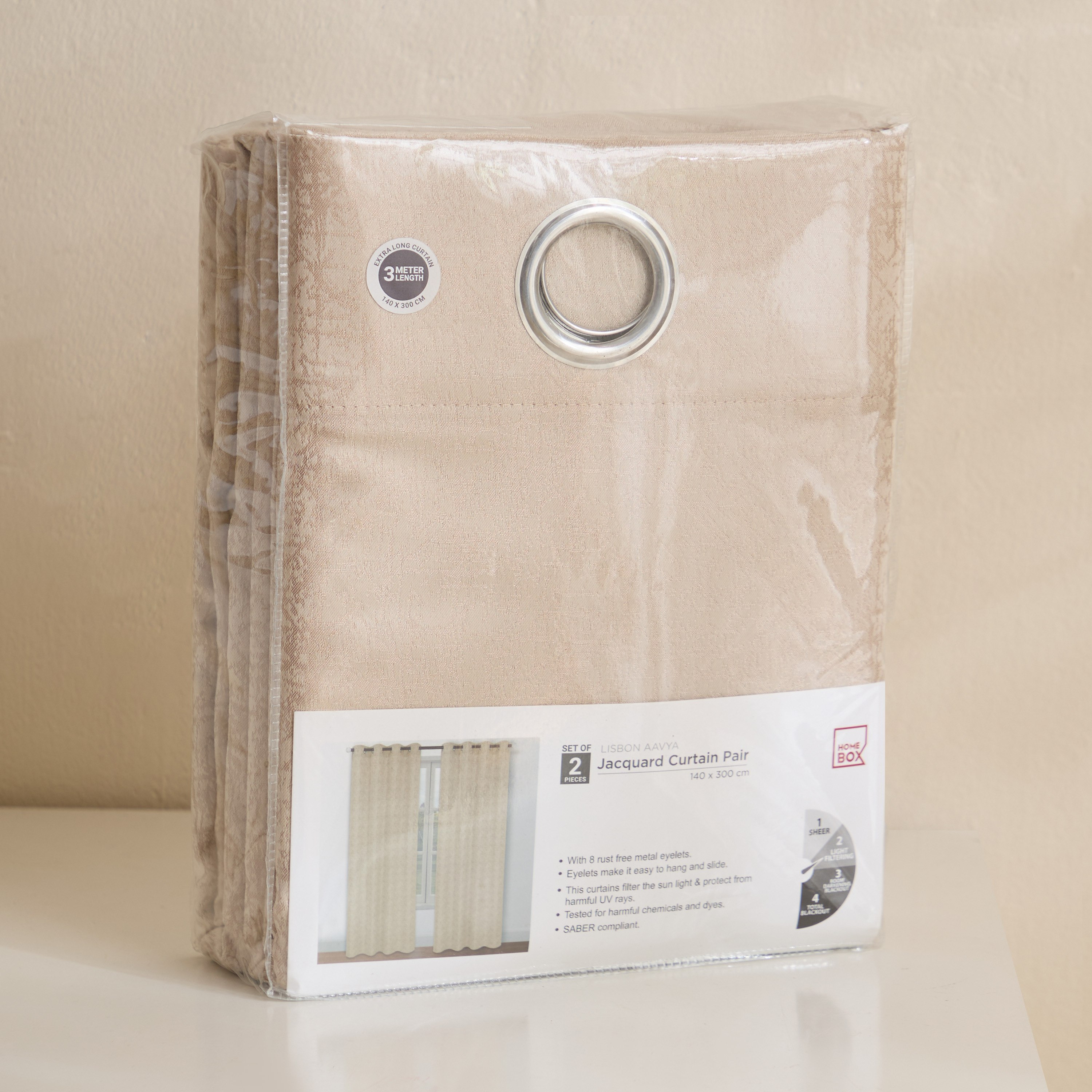 طقم ستائر جاكار طويلة جدًا قطعتين آفيا من ليسبون - 140x300 سم-hbxhomeware-hbxkidsandyouth-image-4