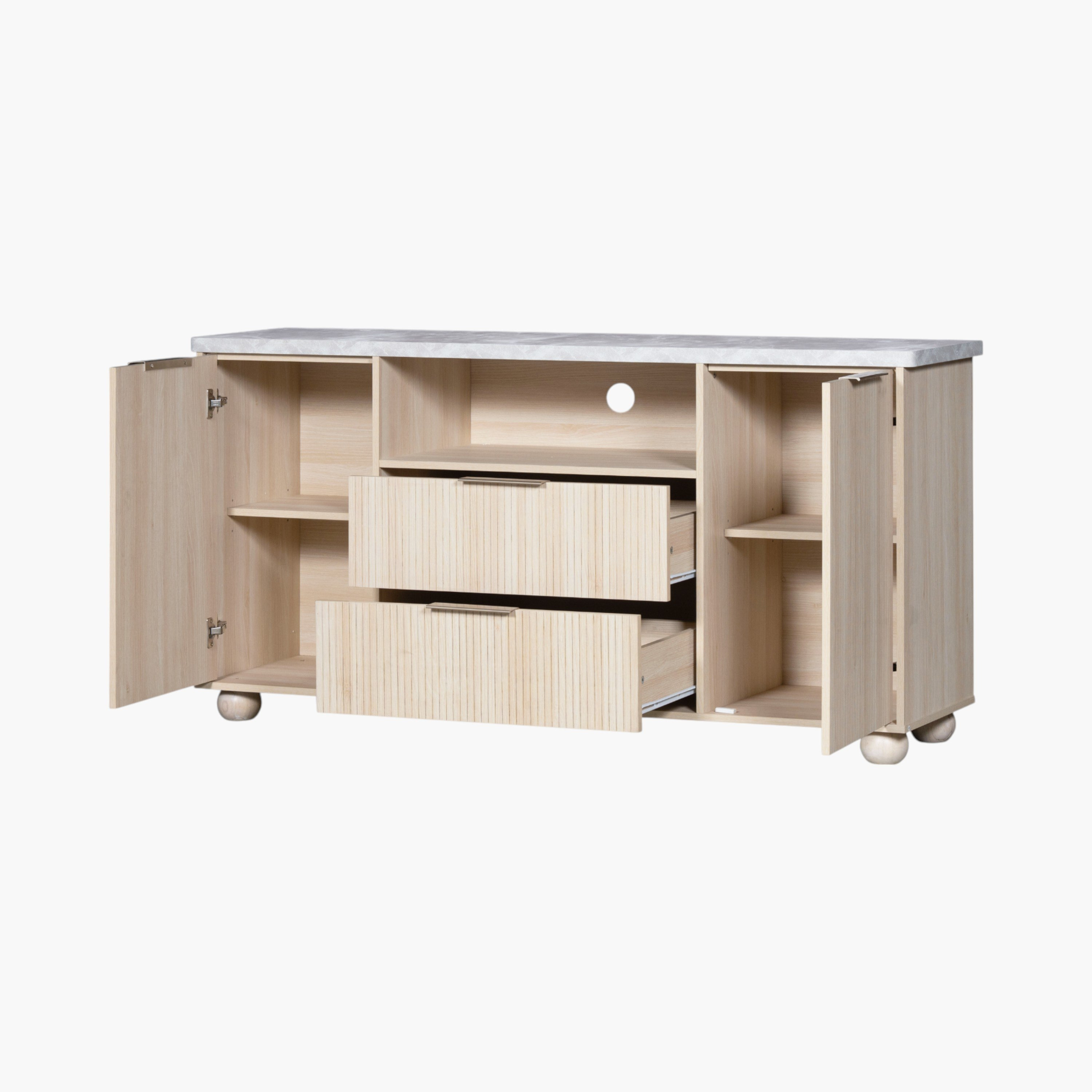وحدة تلفزيون مرتفعة ببابين ودرجين للأجهزة حتى 65 بوصة من آيلاند-hbxfurniture-diningroom-buffetsandsideboards-image-7