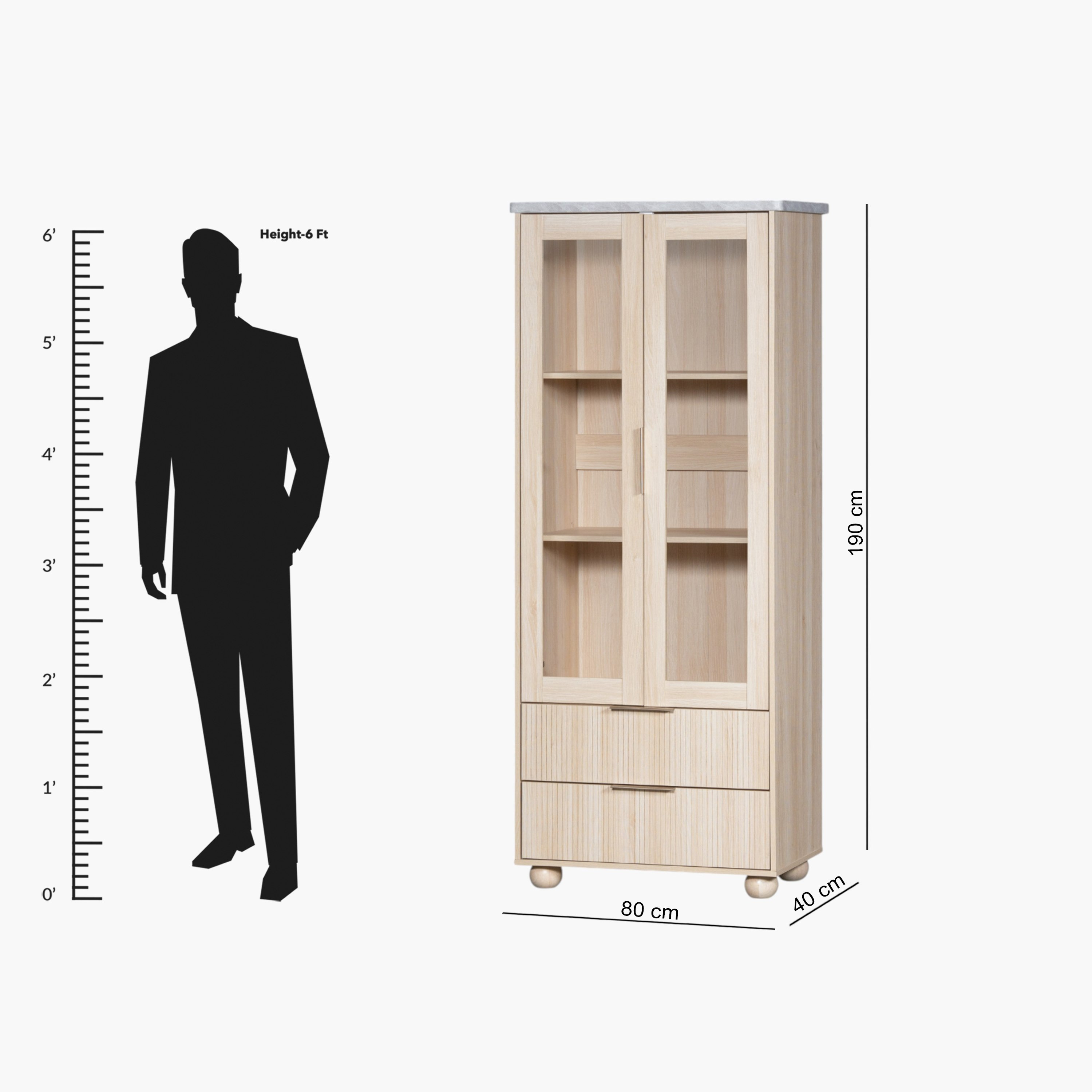 Island Display Cabinet Bookcase with 2 Drawers-hbxfurniture-office-bookcases-image-13