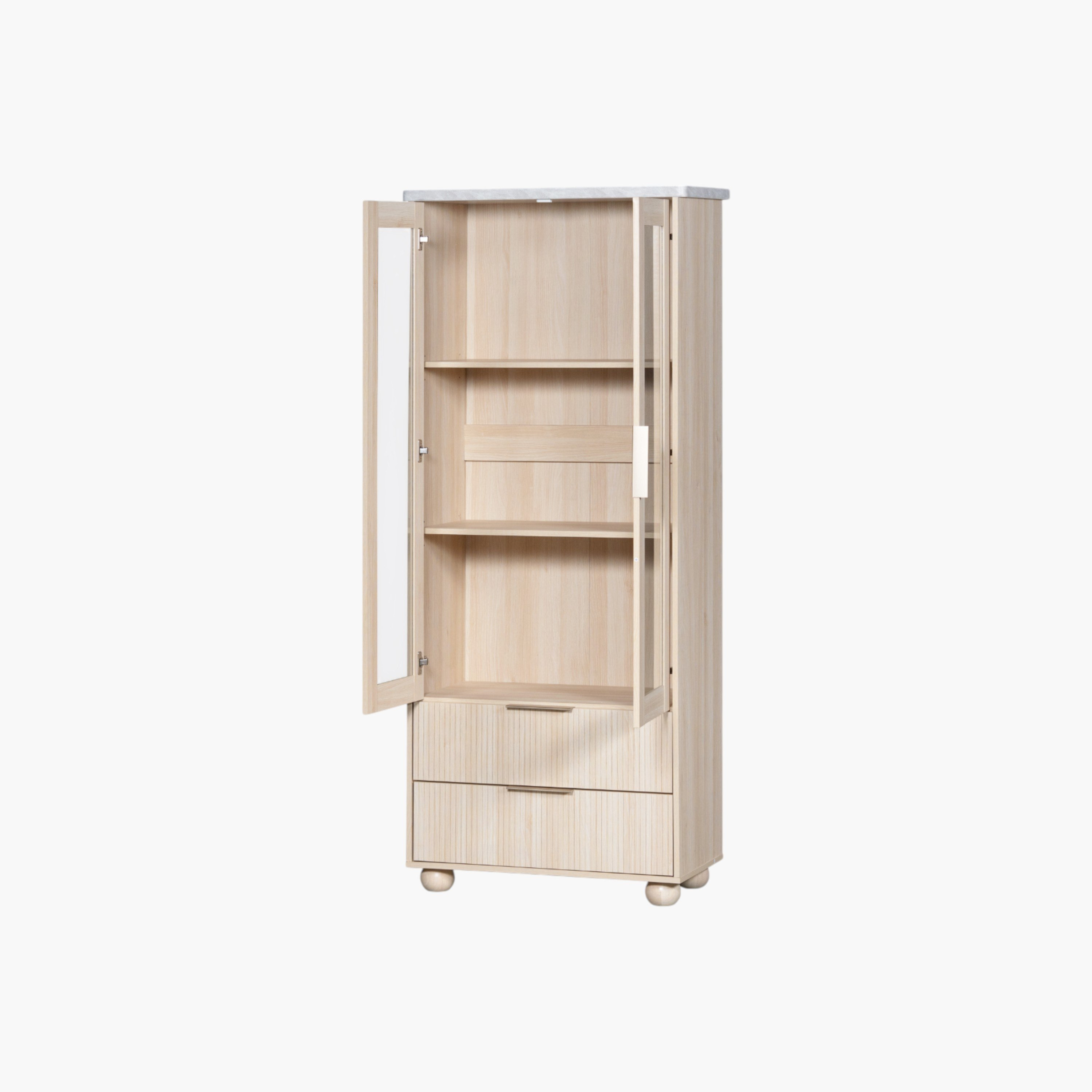 Island Display Cabinet Bookcase with 2 Drawers-hbxfurniture-office-bookcases-image-6
