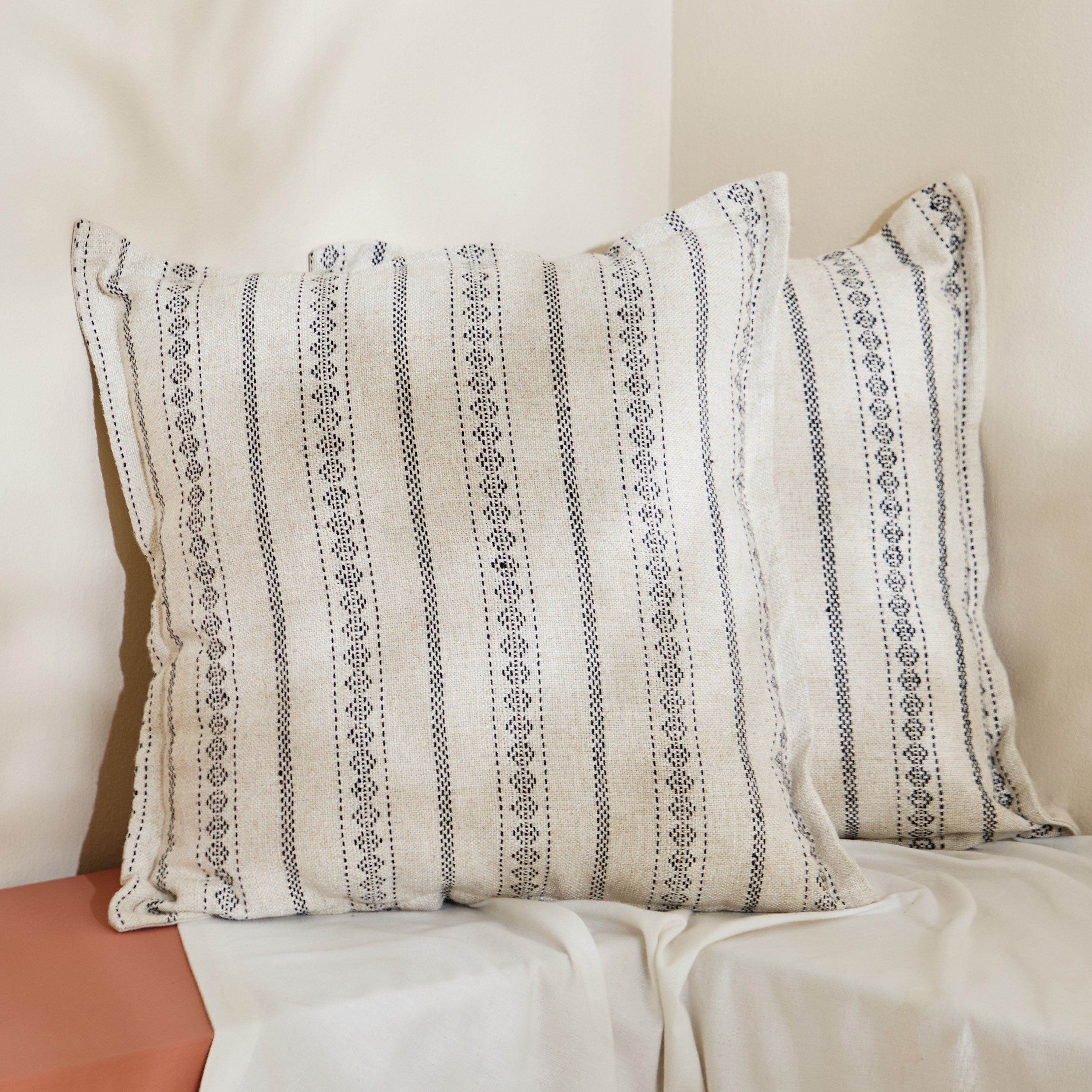Cozy Duo 2-Piece Stripe Filled Cushion Set - 50x50 cm-hbxhomeware-hbxbedroom-image-1