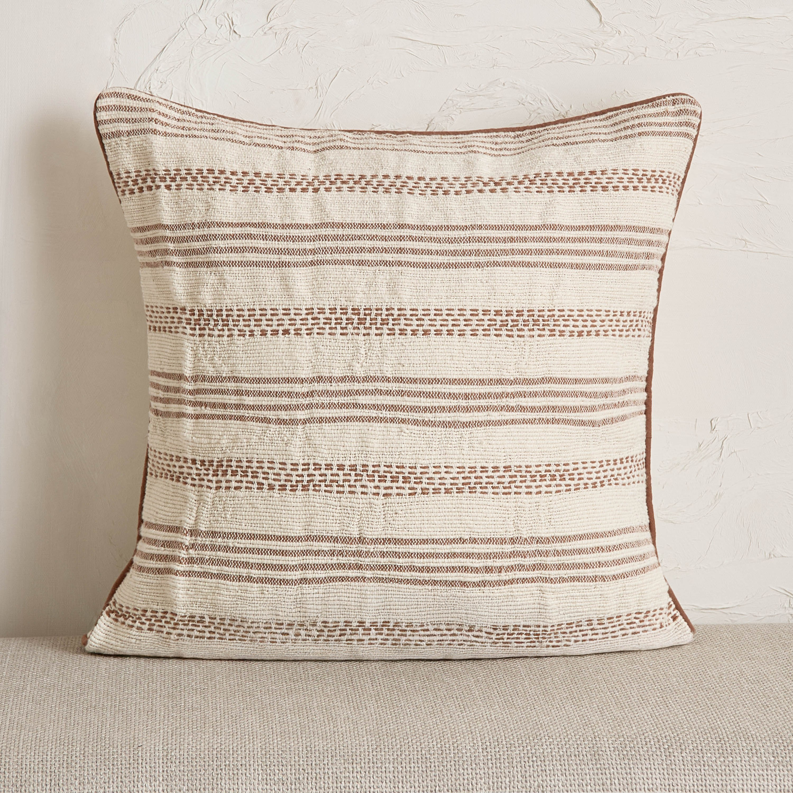 Arterra Handwoven Striped Filled Cushion - 50x50 cm-hbxhomeware-hbxkidsandyouth-image-1