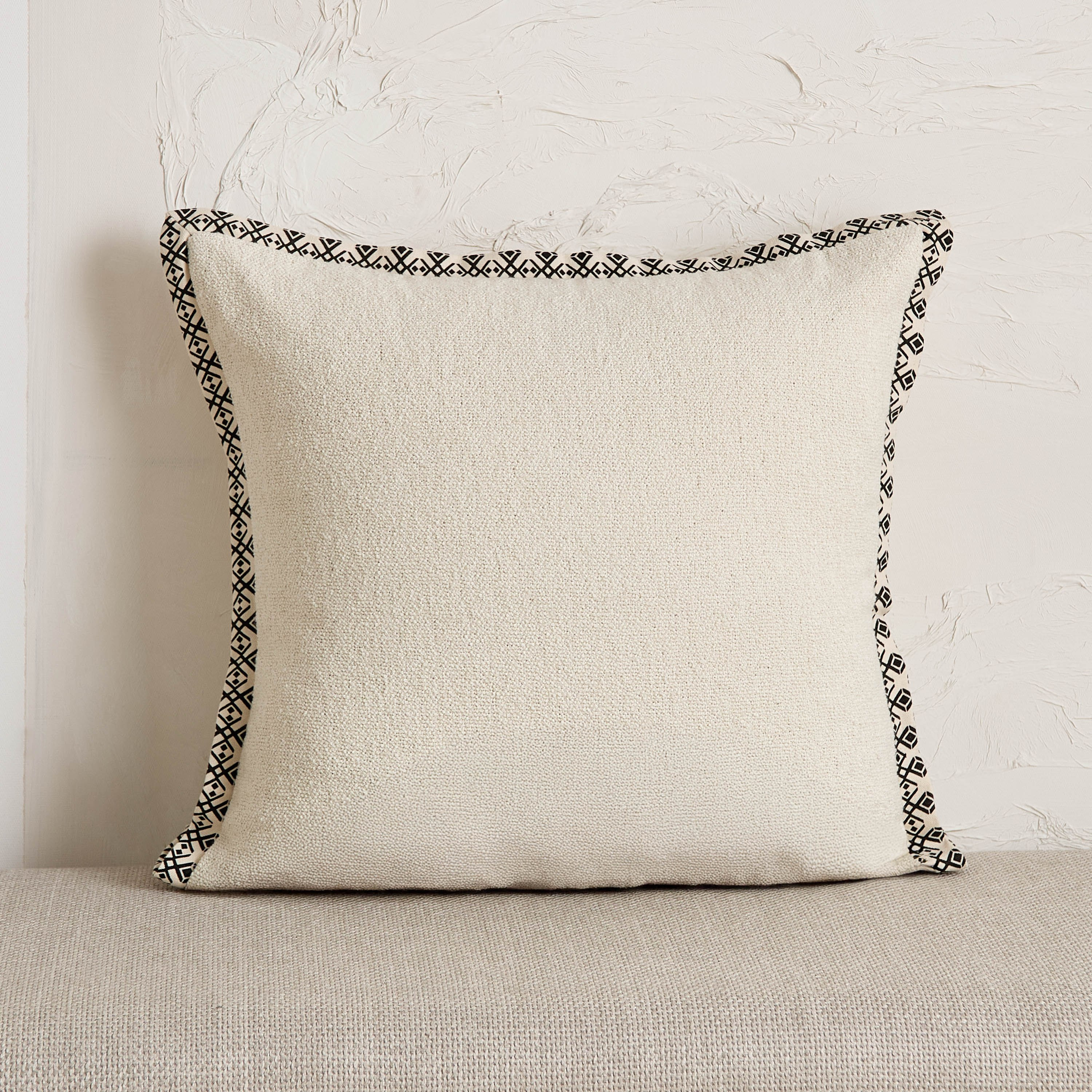NoirClay Printed Flange Filled Cushion - 50x50 cm-hbxhomeware-hbxkidsandyouth-image-1