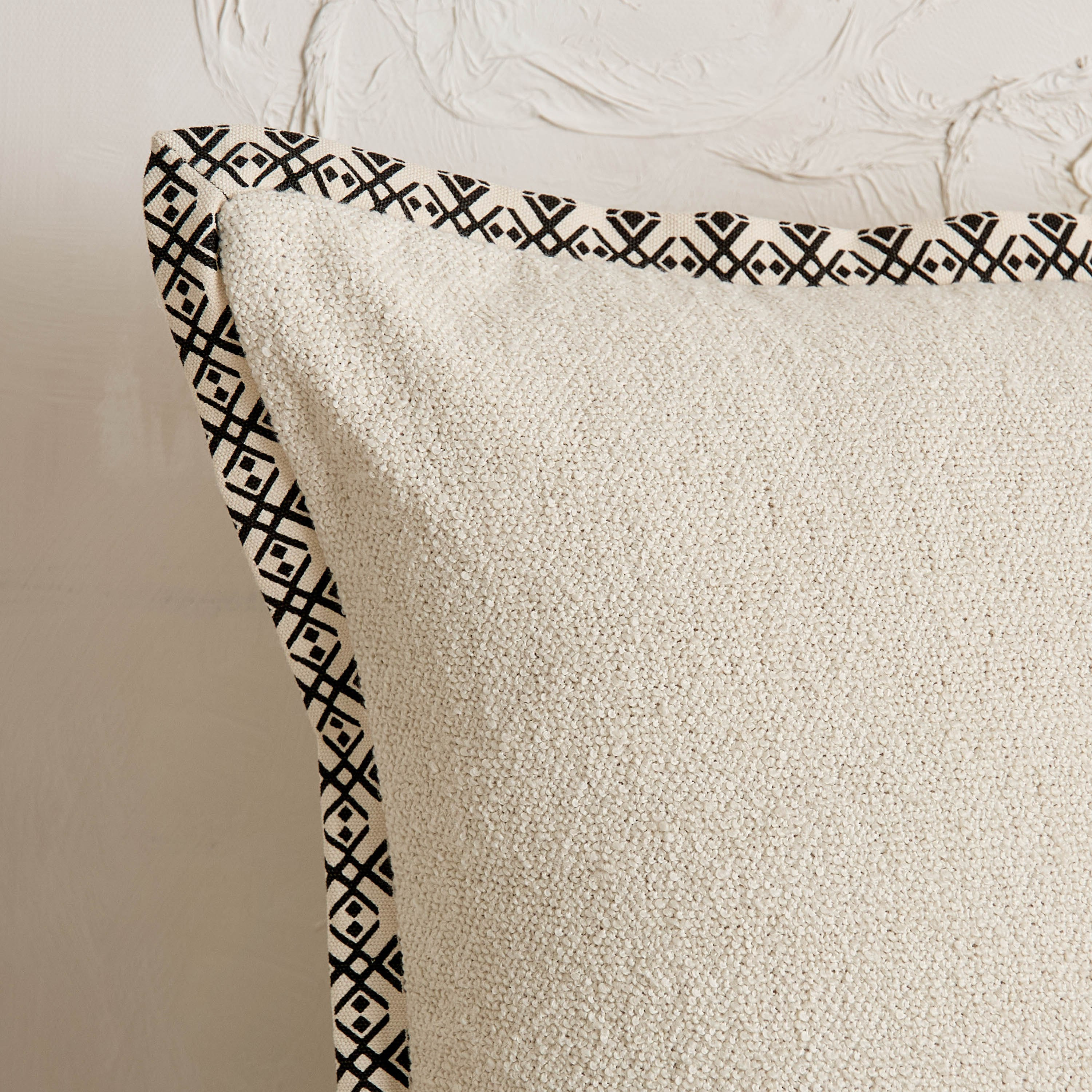 NoirClay Printed Flange Filled Cushion - 50x50 cm-hbxhomeware-hbxkidsandyouth-image-2