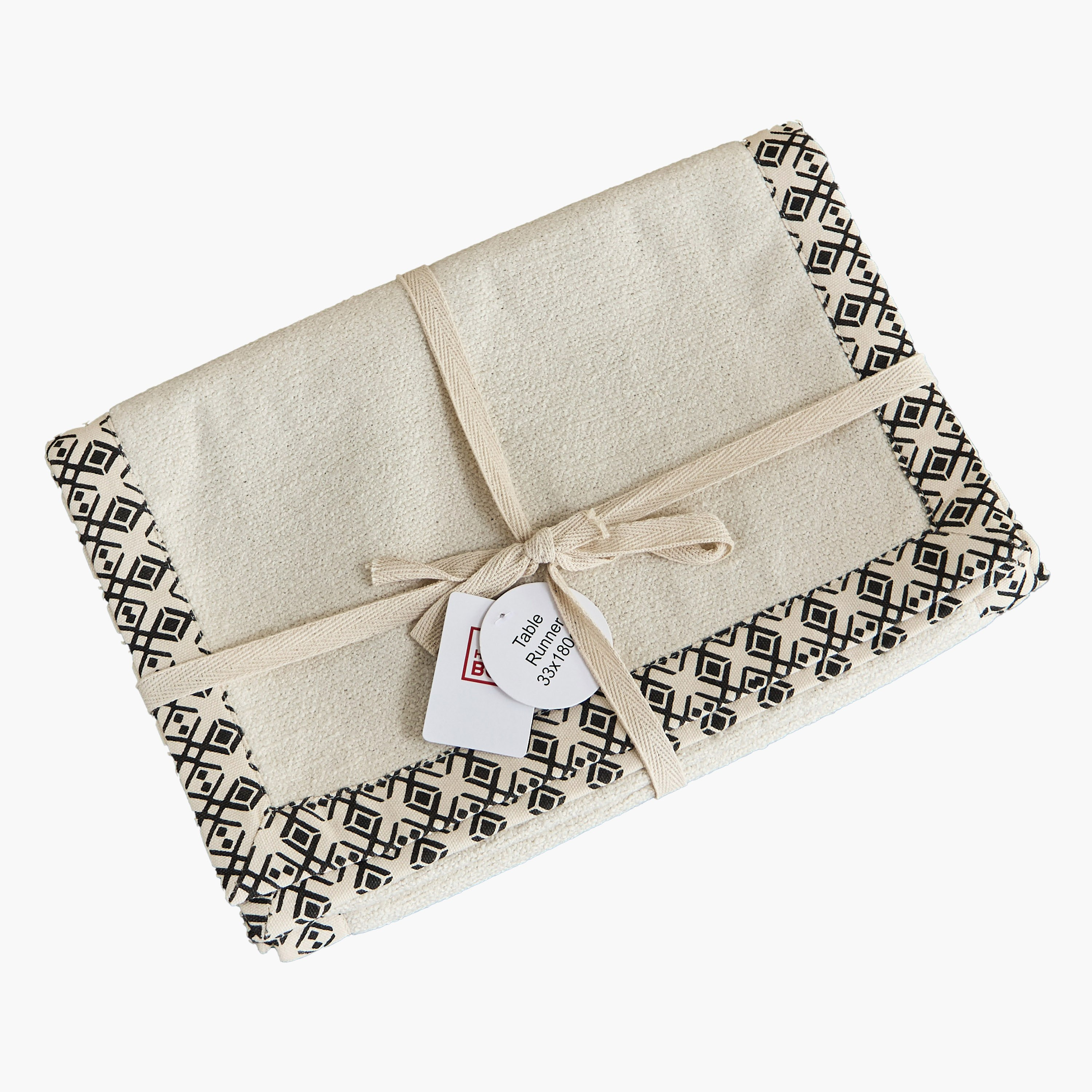 NoirClay Printed Flange Table Runner - 33x180 cm-hbxdecorandfurnishings-homefurnishings-tablelinens-image-5