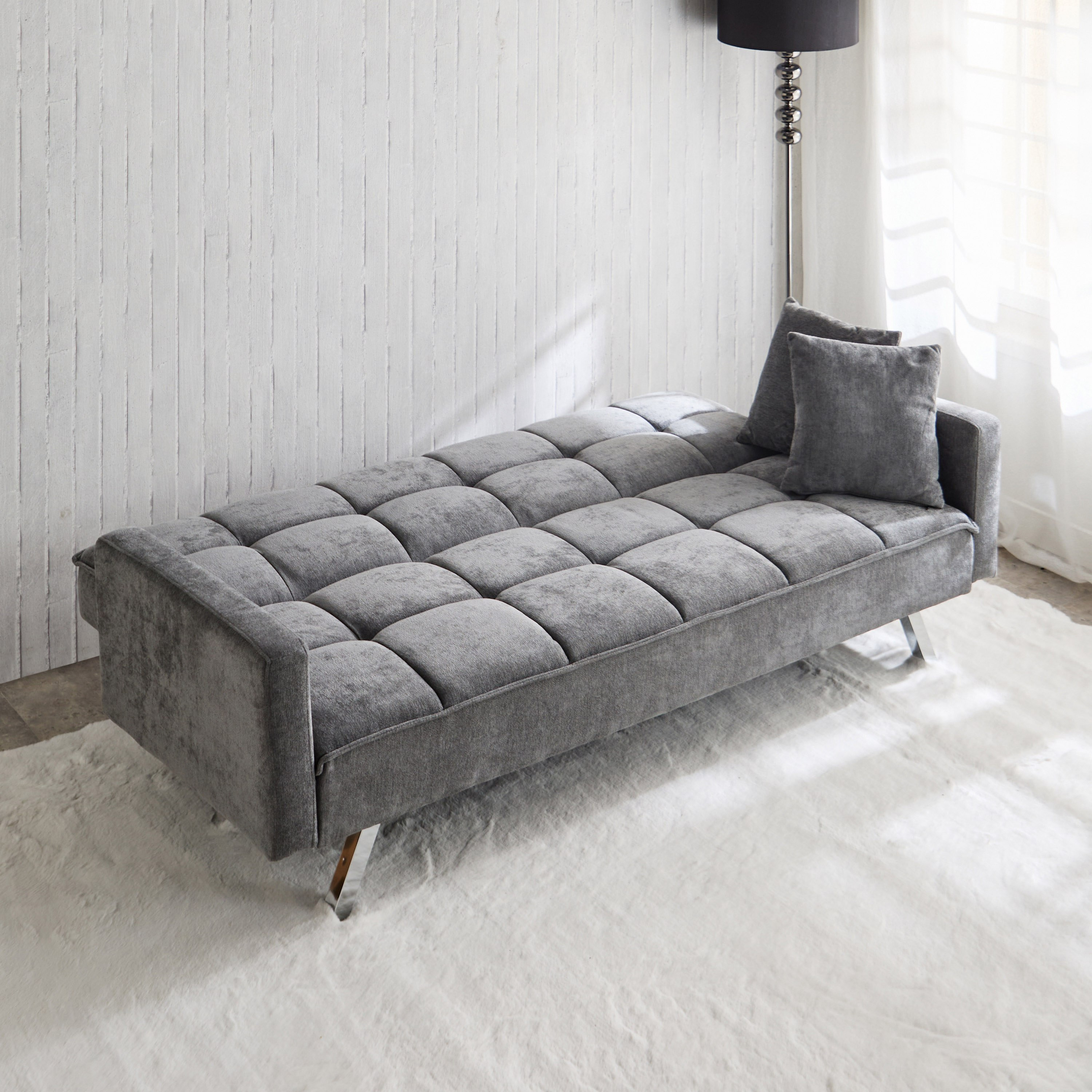 Movo Palmer 3-Seater Fabric Sofa Bed with 2 Cushions-hbxfurniture-sofasandarmchairs-sofabeds-image-2