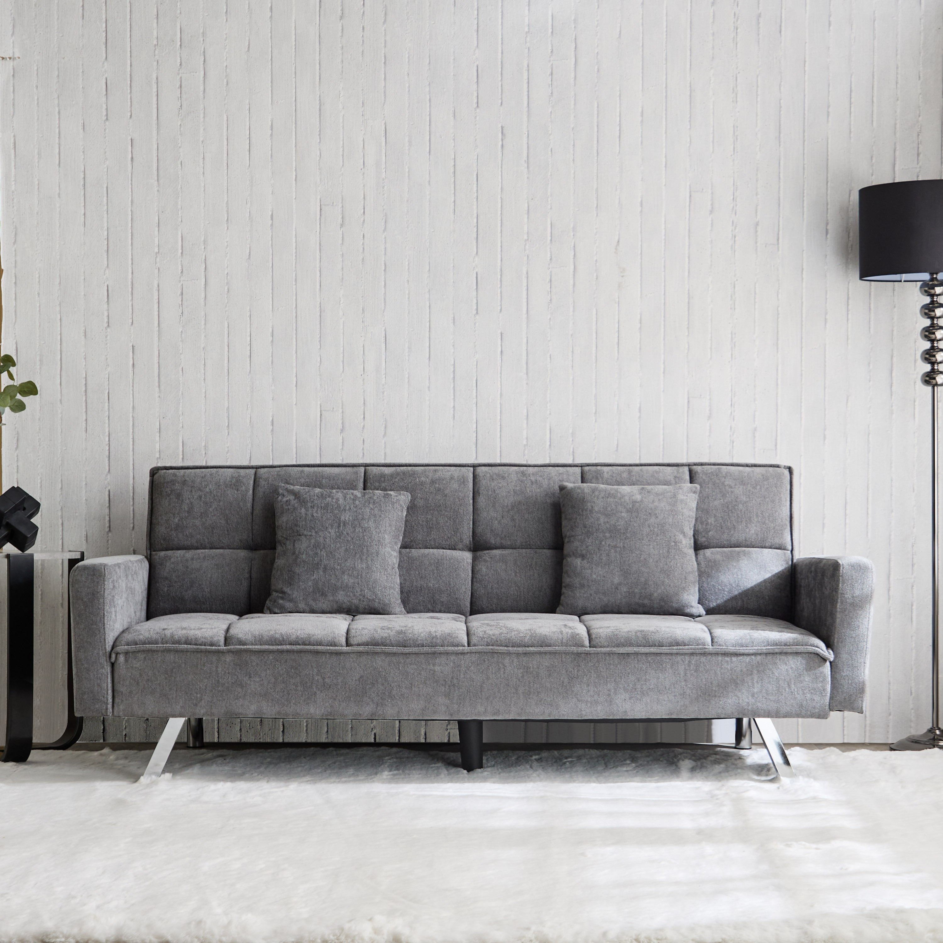 Movo Palmer 3-Seater Fabric Sofa Bed with 2 Cushions-hbxfurniture-sofasandarmchairs-sofabeds-image-3