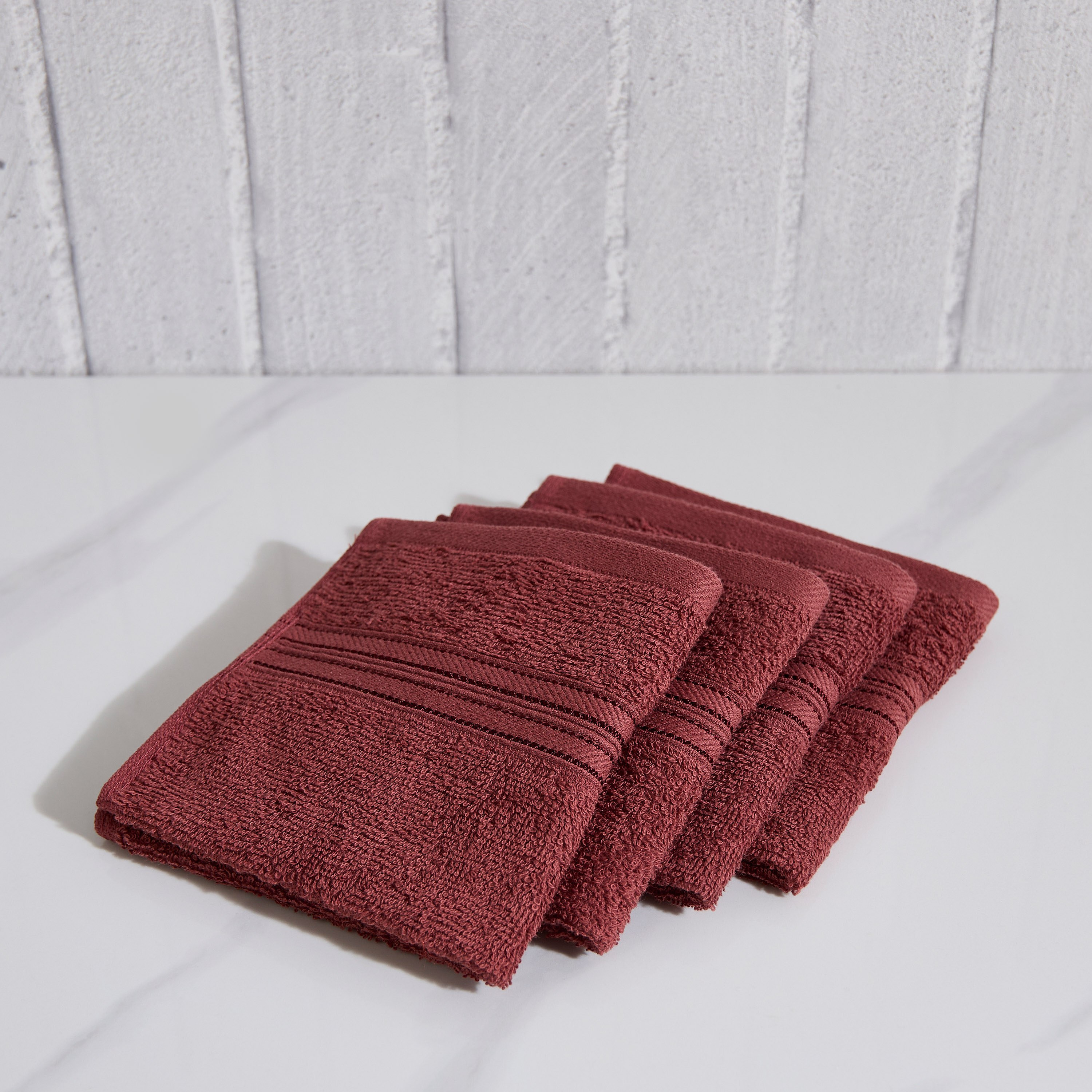 طقم مناشف وجه ممشطة 4 قطع من إسينشال - 30×30 سم-hbxbathroom-bathroomtextiles-image-3