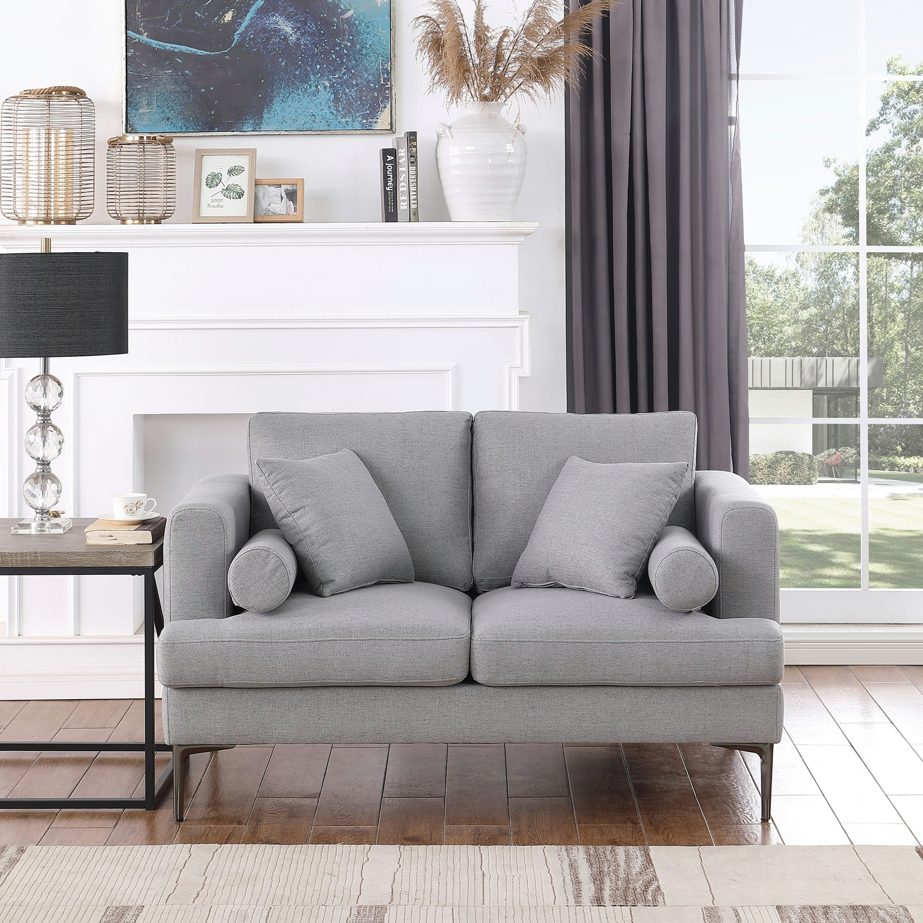Amare 2-Seater Sofa with 2 Cushions and 2 Round Cushions-hbxlivingroom-sofasandarmchairs-sofas-image-1