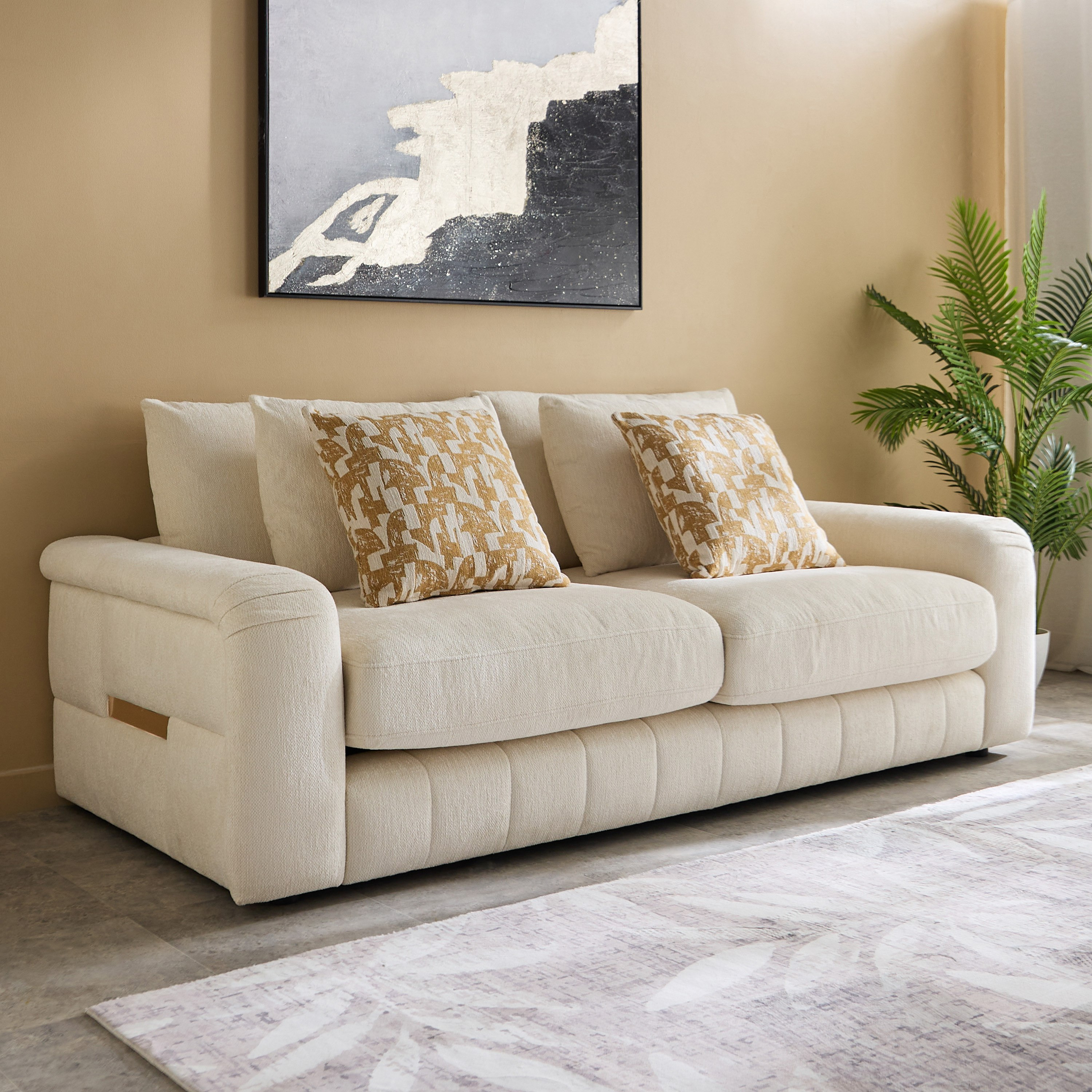 Diego 3-Seater Fabric Sofa with 5 Cushions-hbxlivingroom-sofasandarmchairs-sofas-image-1