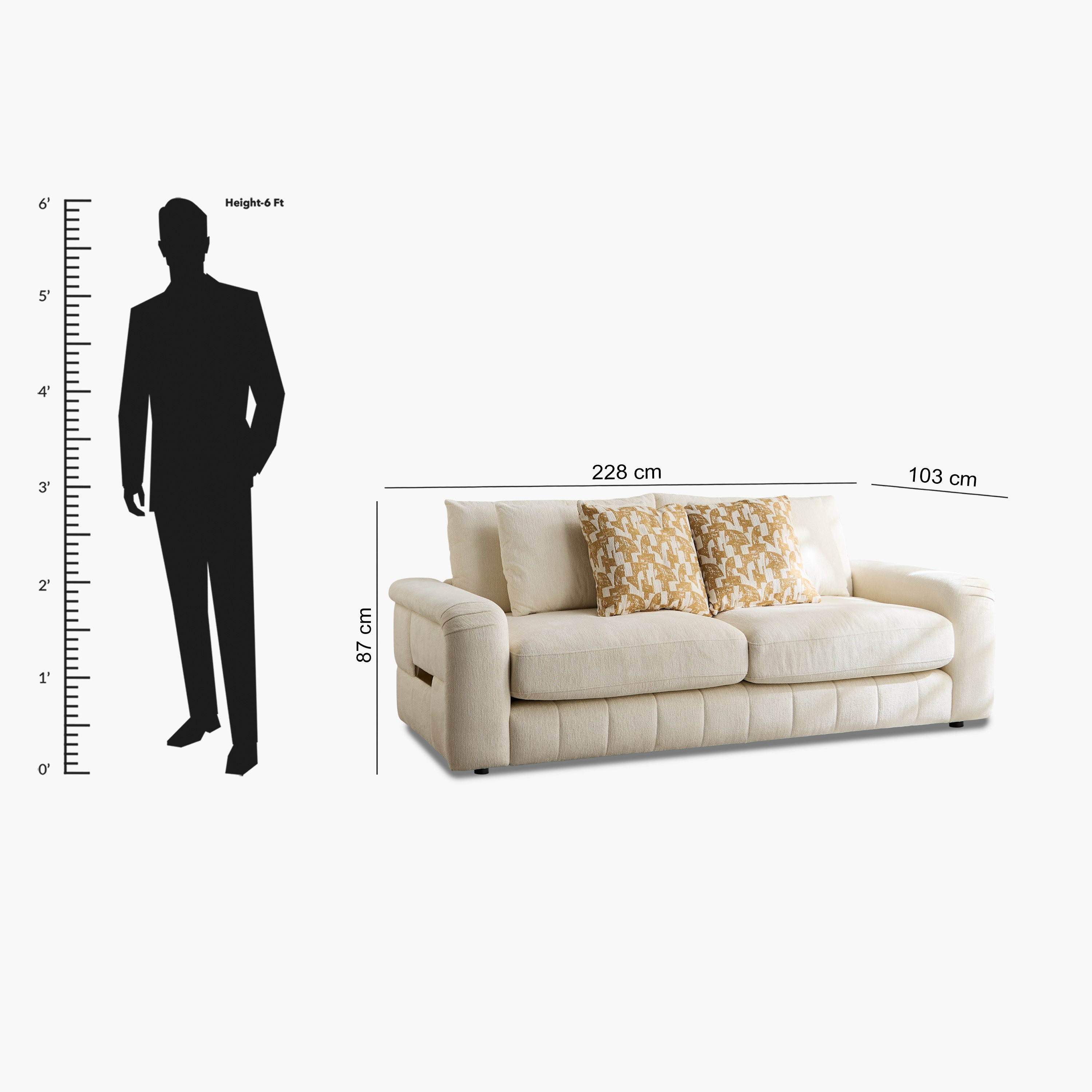 Diego 3-Seater Fabric Sofa with 5 Cushions-hbxlivingroom-sofasandarmchairs-sofas-image-11