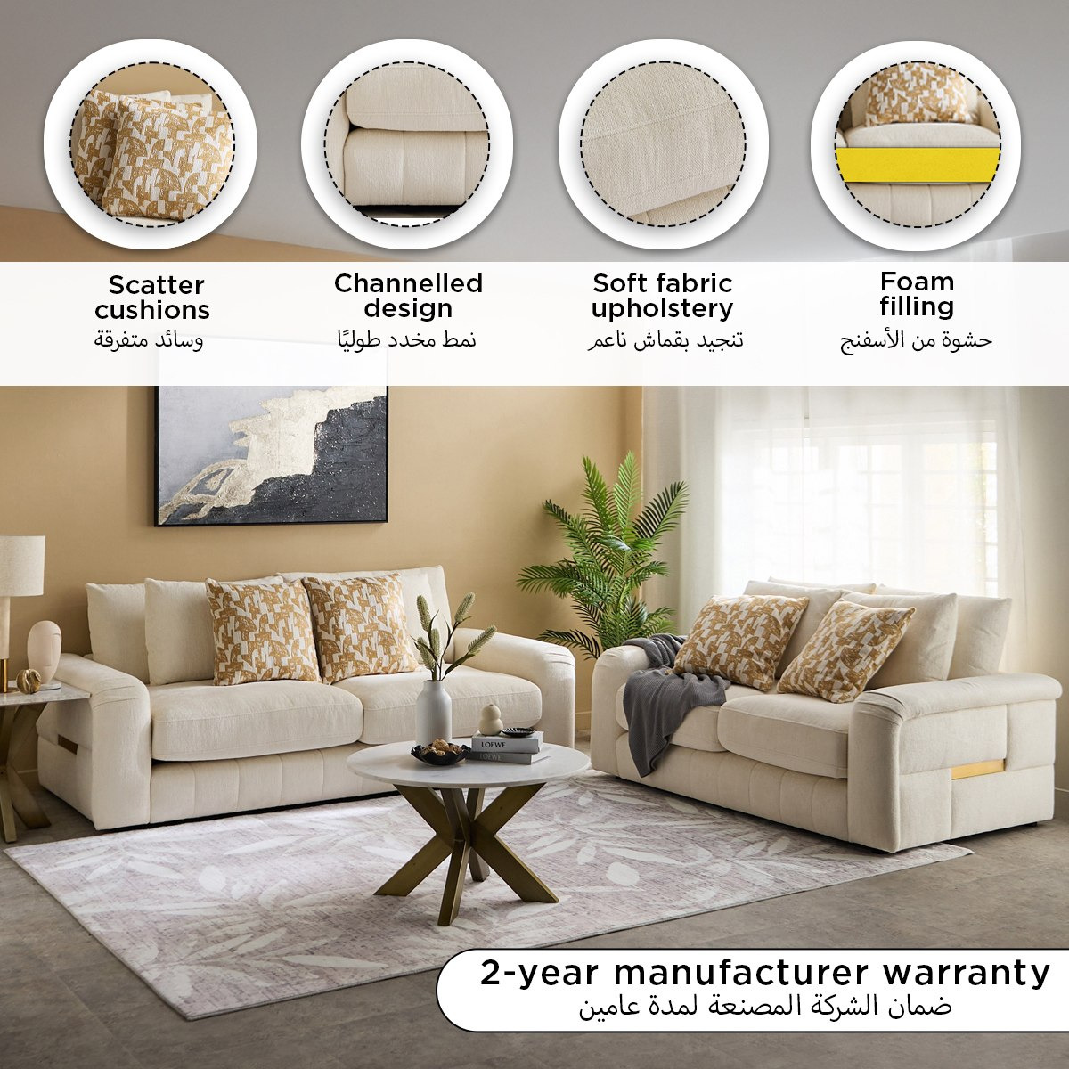 Diego 3-Seater Fabric Sofa with 5 Cushions-hbxlivingroom-sofasandarmchairs-sofas-image-12
