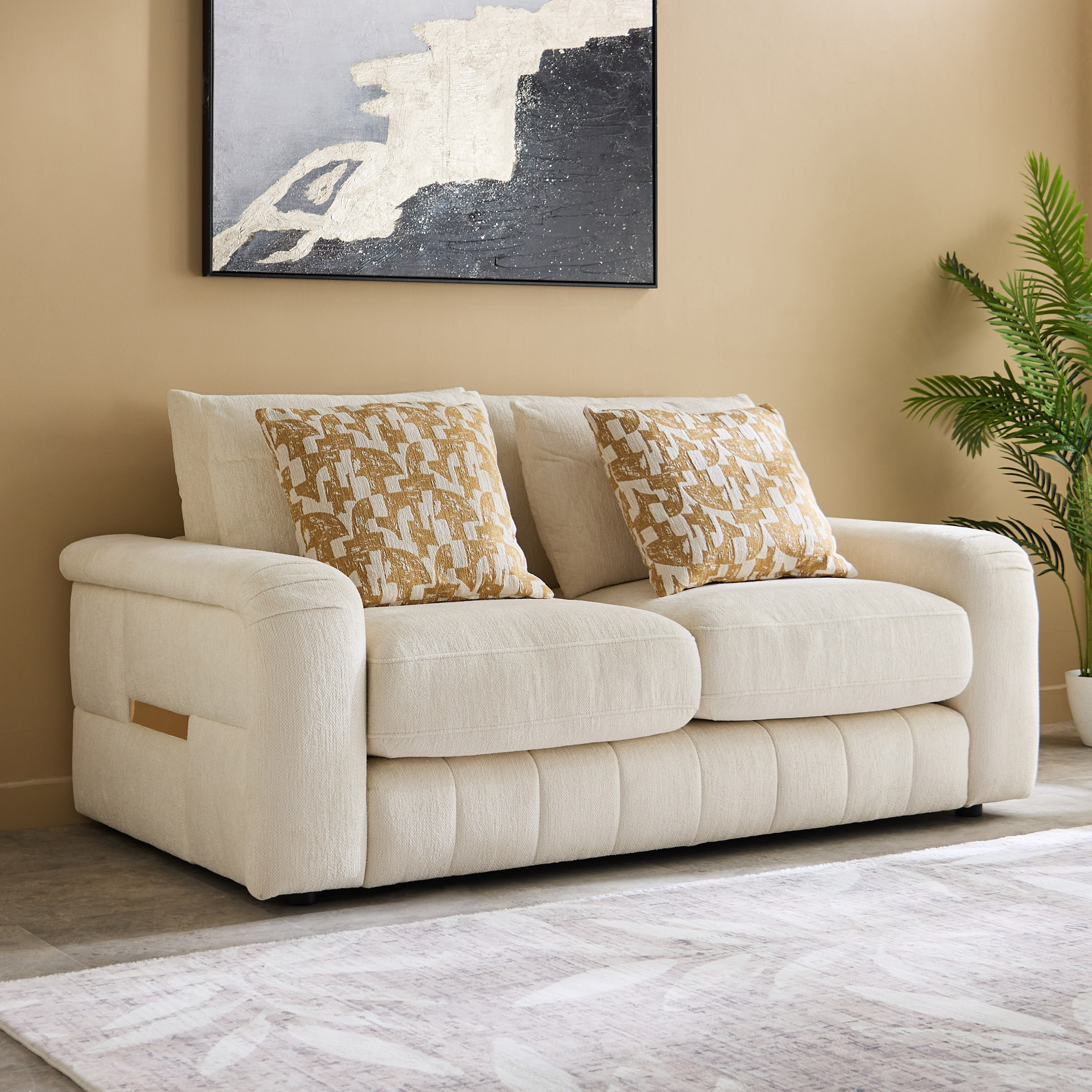 Diego 2-Seater Fabric Sofa with 2 Cushions-hbxlivingroom-sofasandarmchairs-sofas-image-1