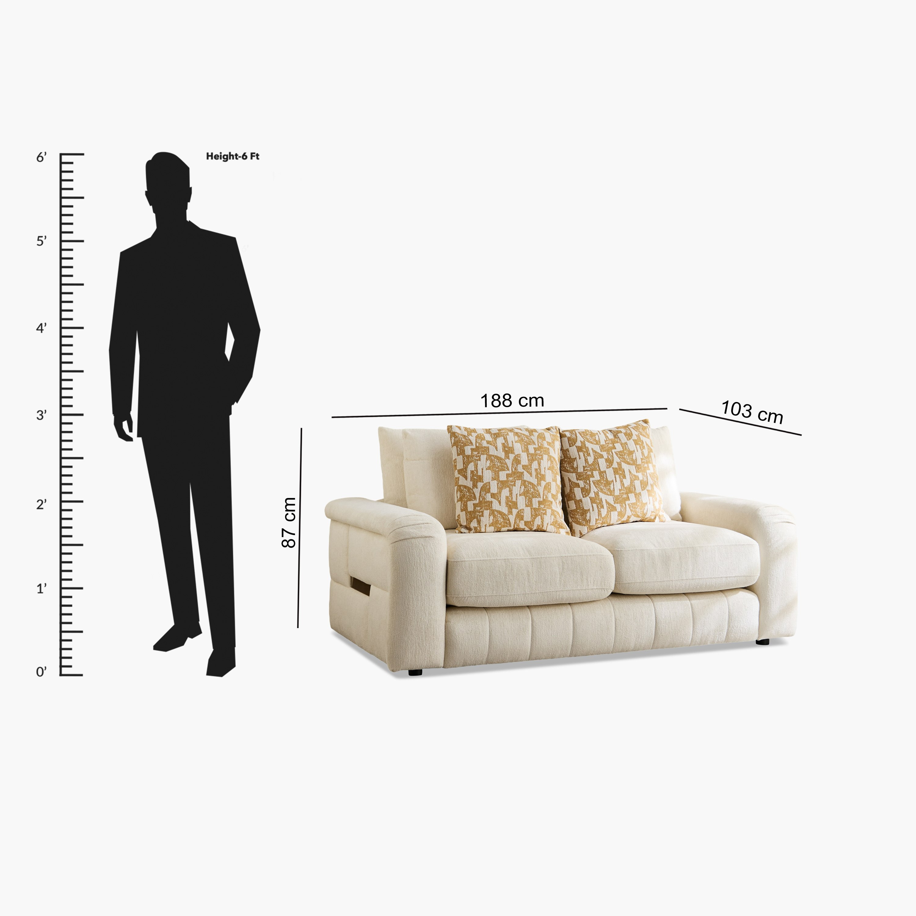 Diego 2-Seater Fabric Sofa with 2 Cushions-hbxlivingroom-sofasandarmchairs-sofas-image-11