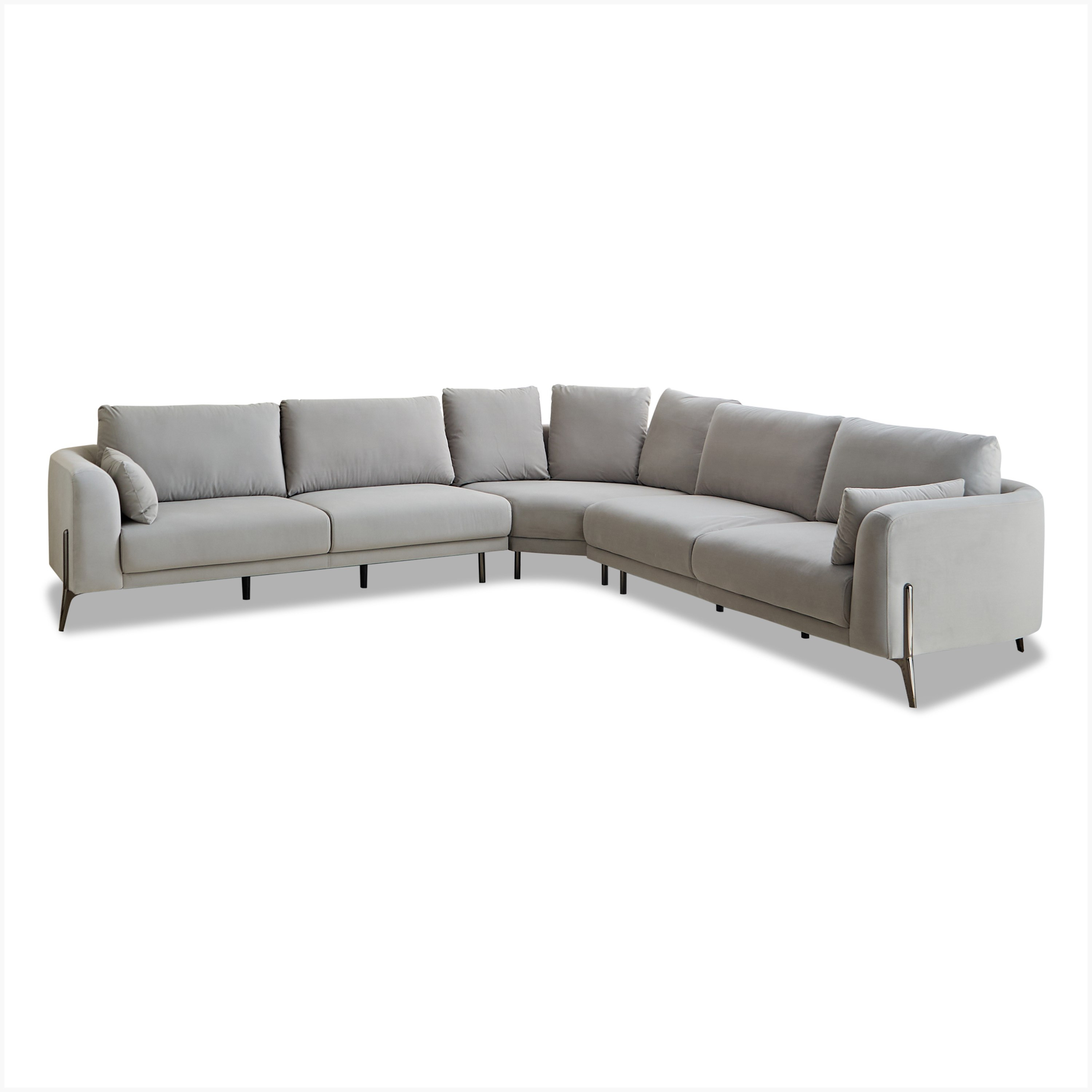 Zurich 5-Seater Fabric Sectional Corner Sofa with 2 Cushions-hbxlivingroom-sofasandarmchairs-cornersofas-image-11
