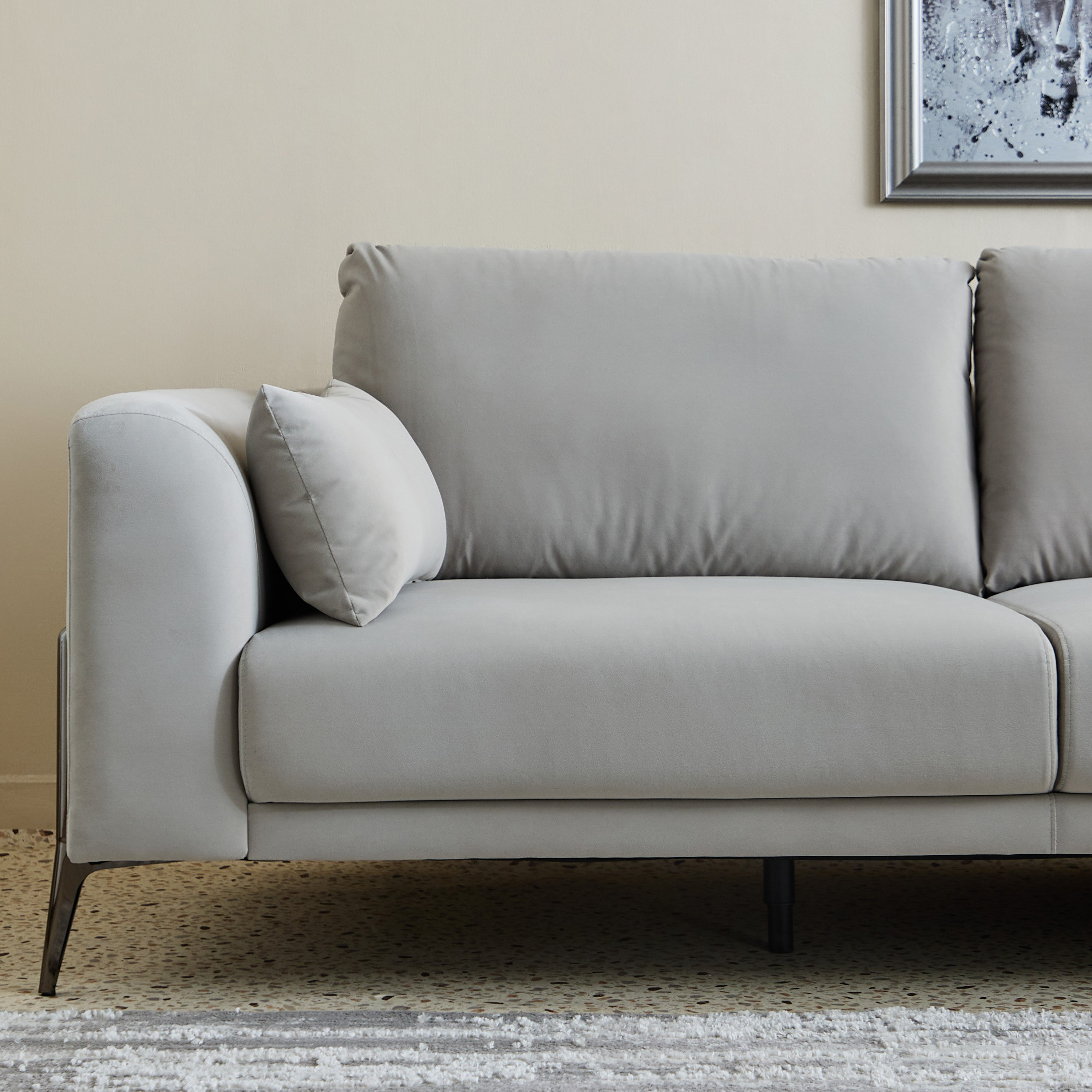 Zurich 5-Seater Fabric Sectional Corner Sofa with 2 Cushions-hbxlivingroom-sofasandarmchairs-cornersofas-image-4