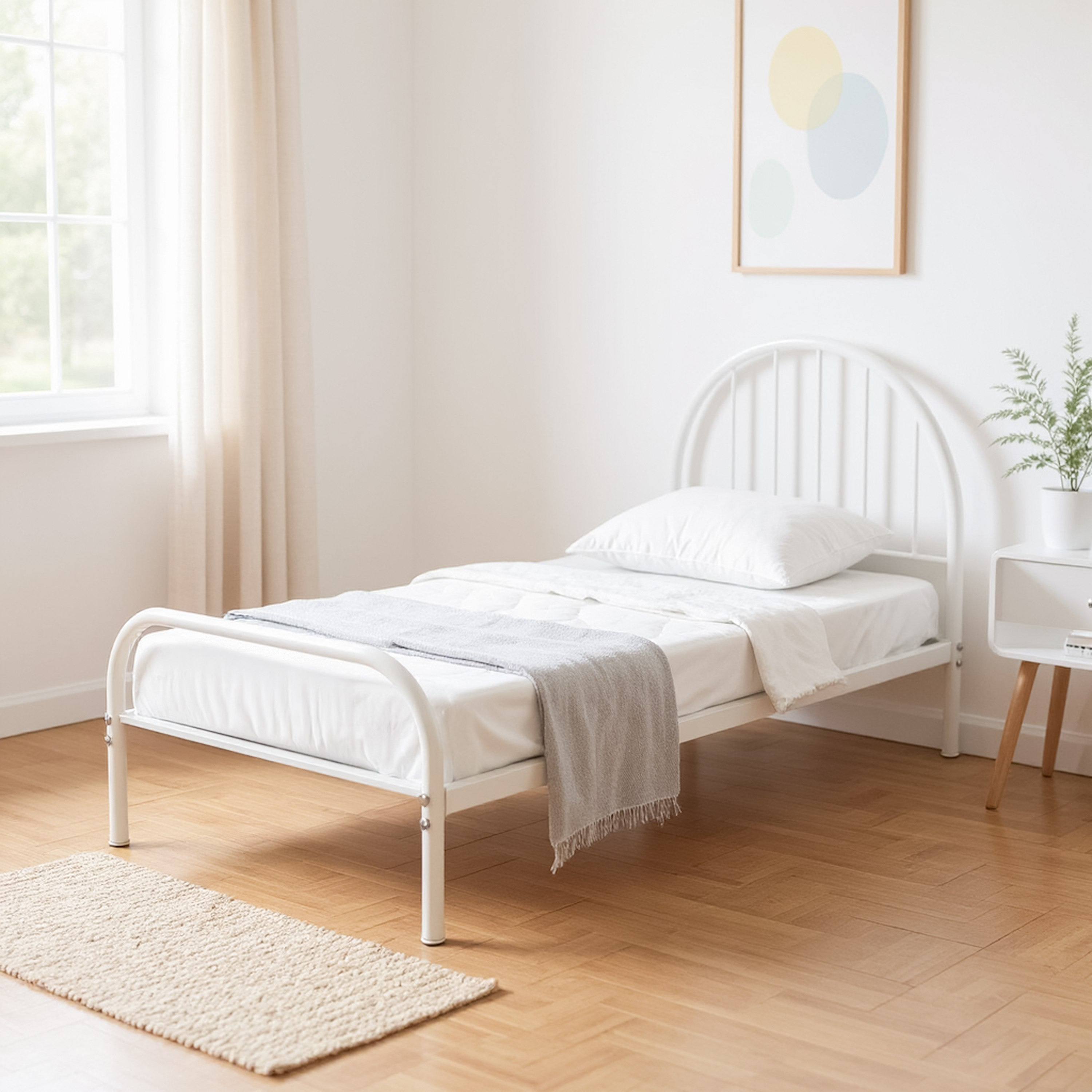 سرير فردي معدني نكست من موڤو كودا - 90x200 سم-hbxfurniture-bedsandbedsets-beds-single-image-1