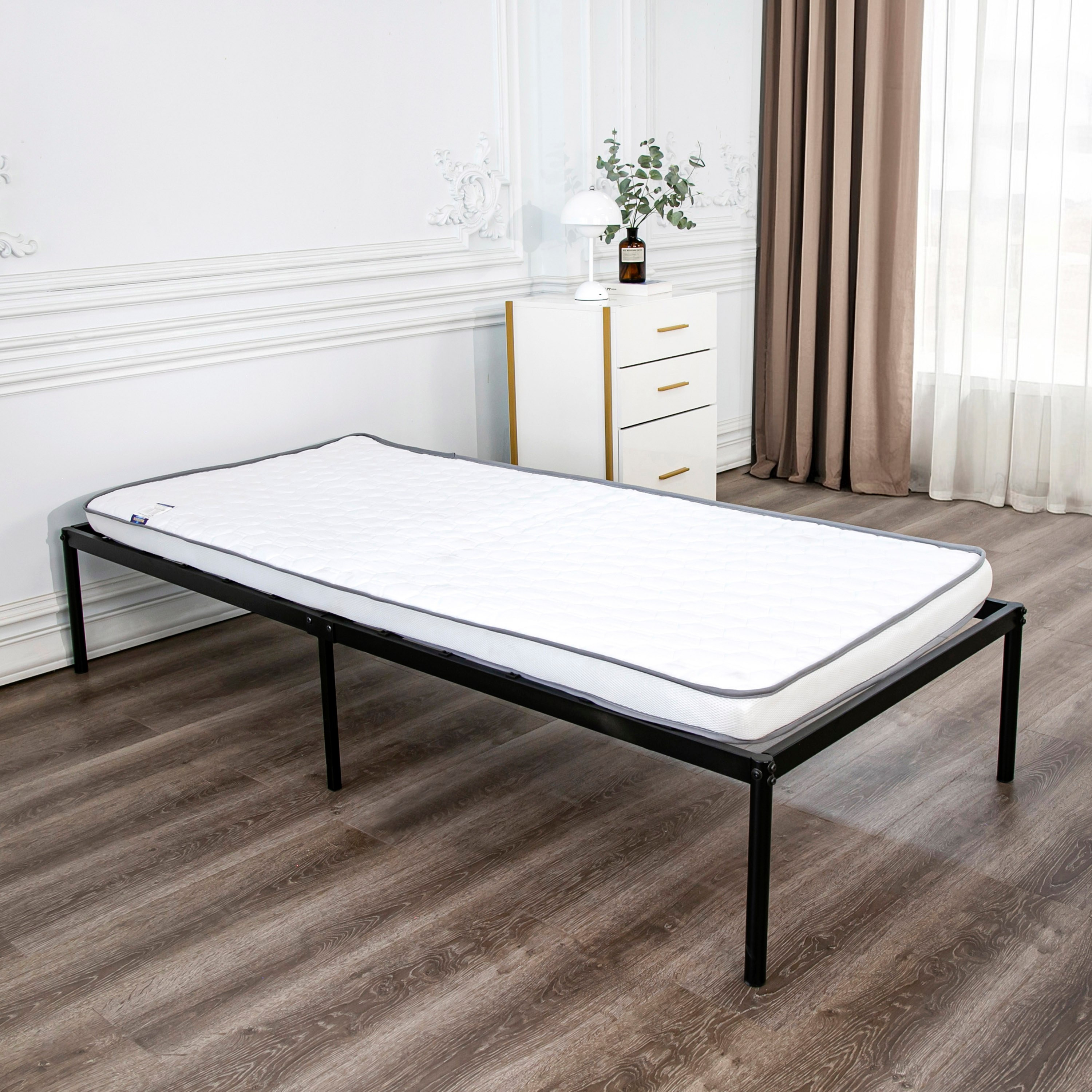 إطار سرير بلاتفورم فردي معدني من موڤو كودا - 90x200 سم-hbxfurniture-bedsandbedsets-beds-single-image-1