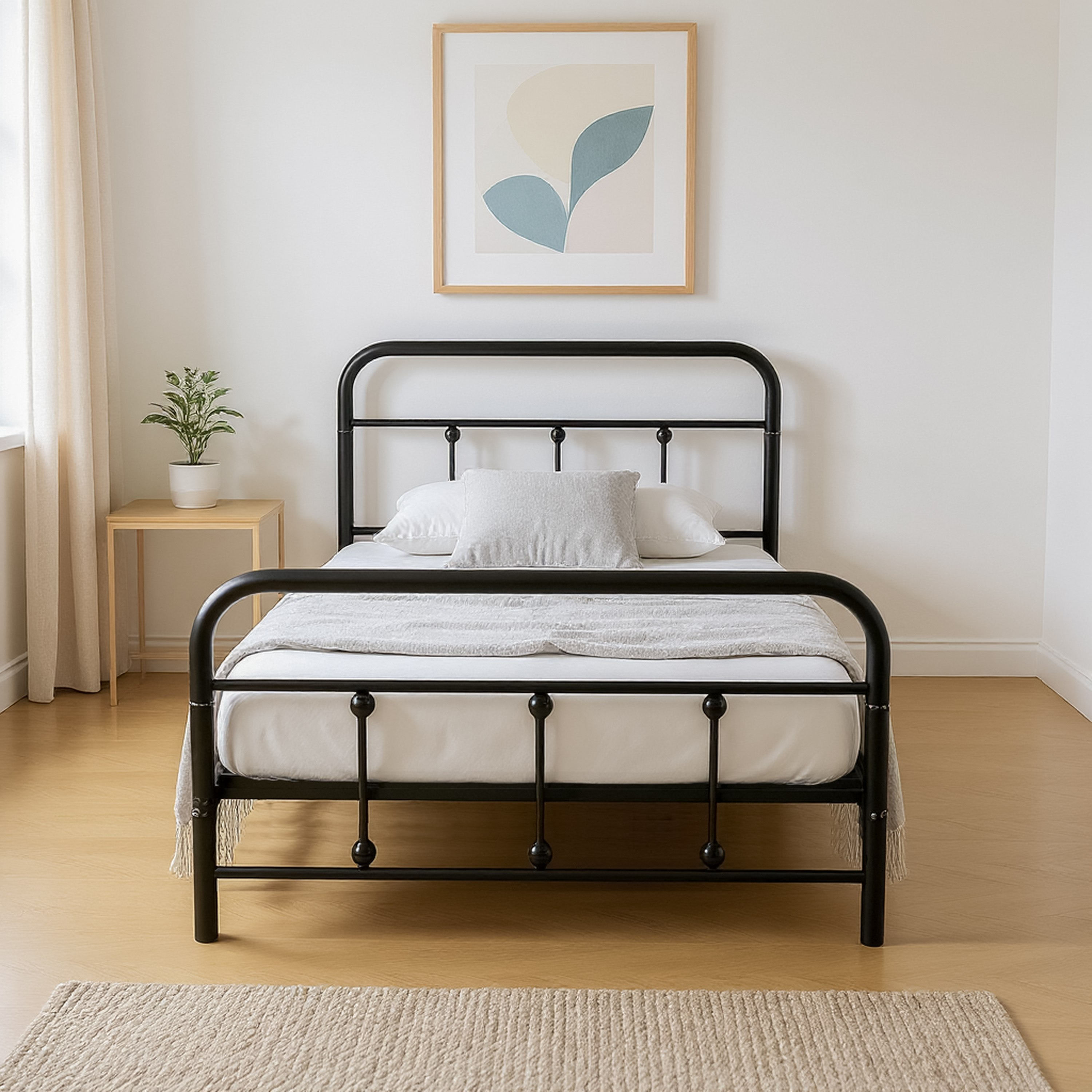 Movo Arcadia Metal Single Bed - 90x200 cm-hbxfurniture-bedsandbedsets-beds-single-image-2