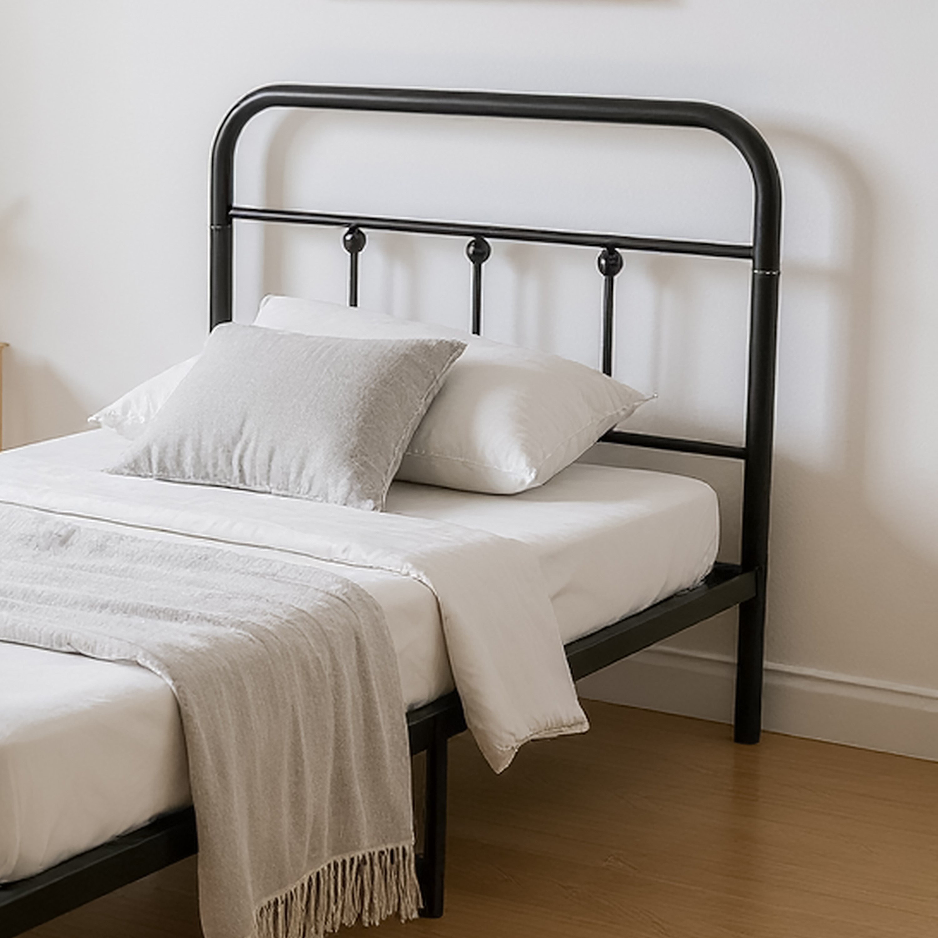 Movo Arcadia Metal Single Bed - 90x200 cm-hbxfurniture-bedsandbedsets-beds-single-image-4