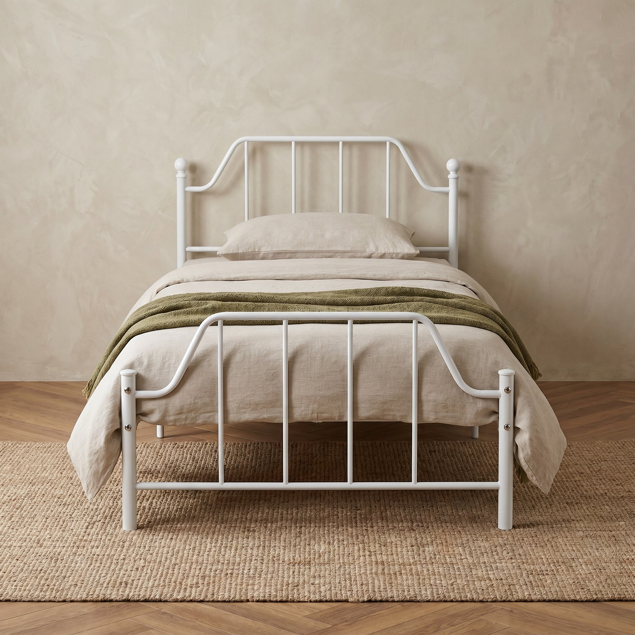 Movo Hampton Metal Single Bed - 90x200 cm-hbxfurniture-bedsandbedsets-beds-single-image-2