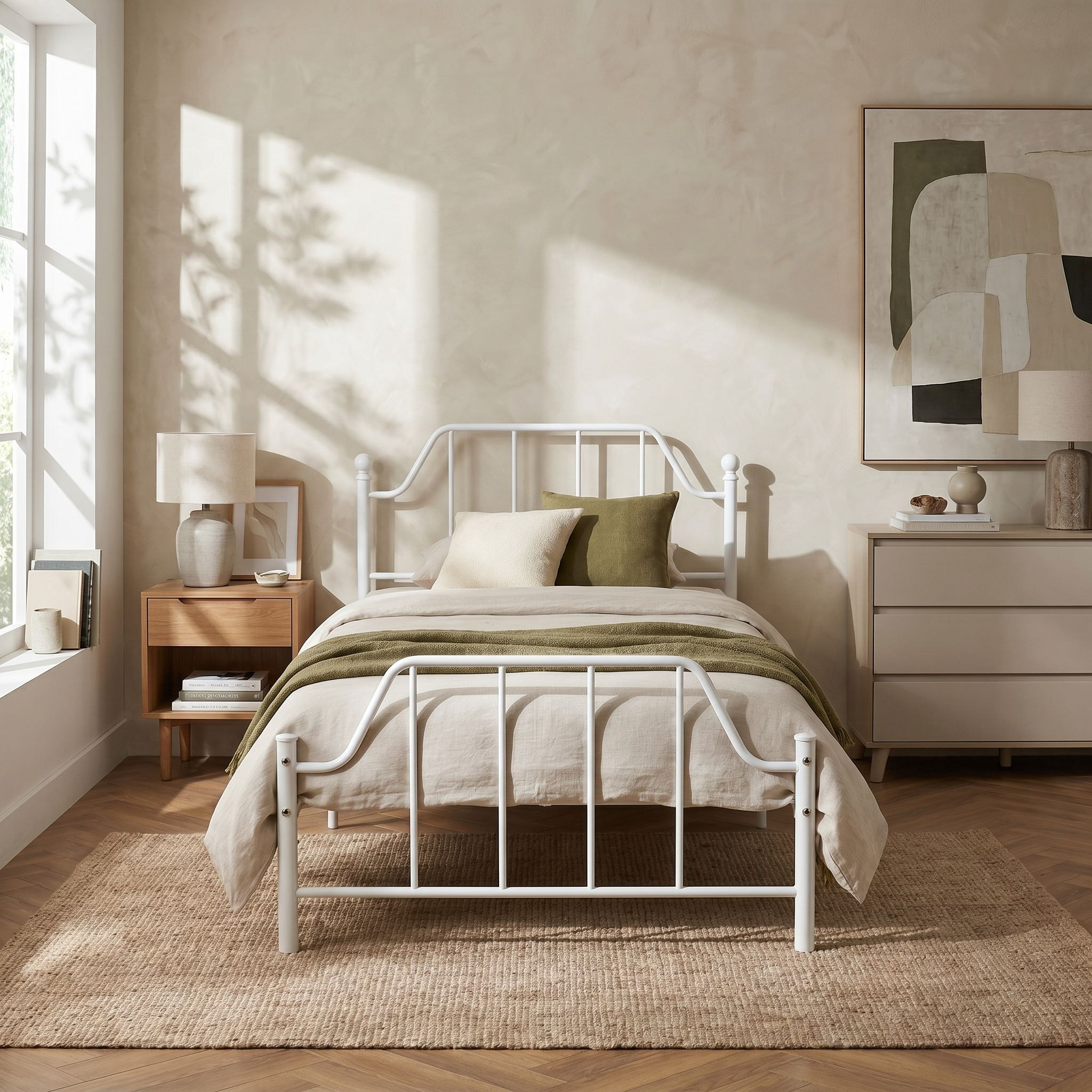 Movo Hampton Metal Single Bed - 90x200 cm-hbxfurniture-bedsandbedsets-beds-single-image-6