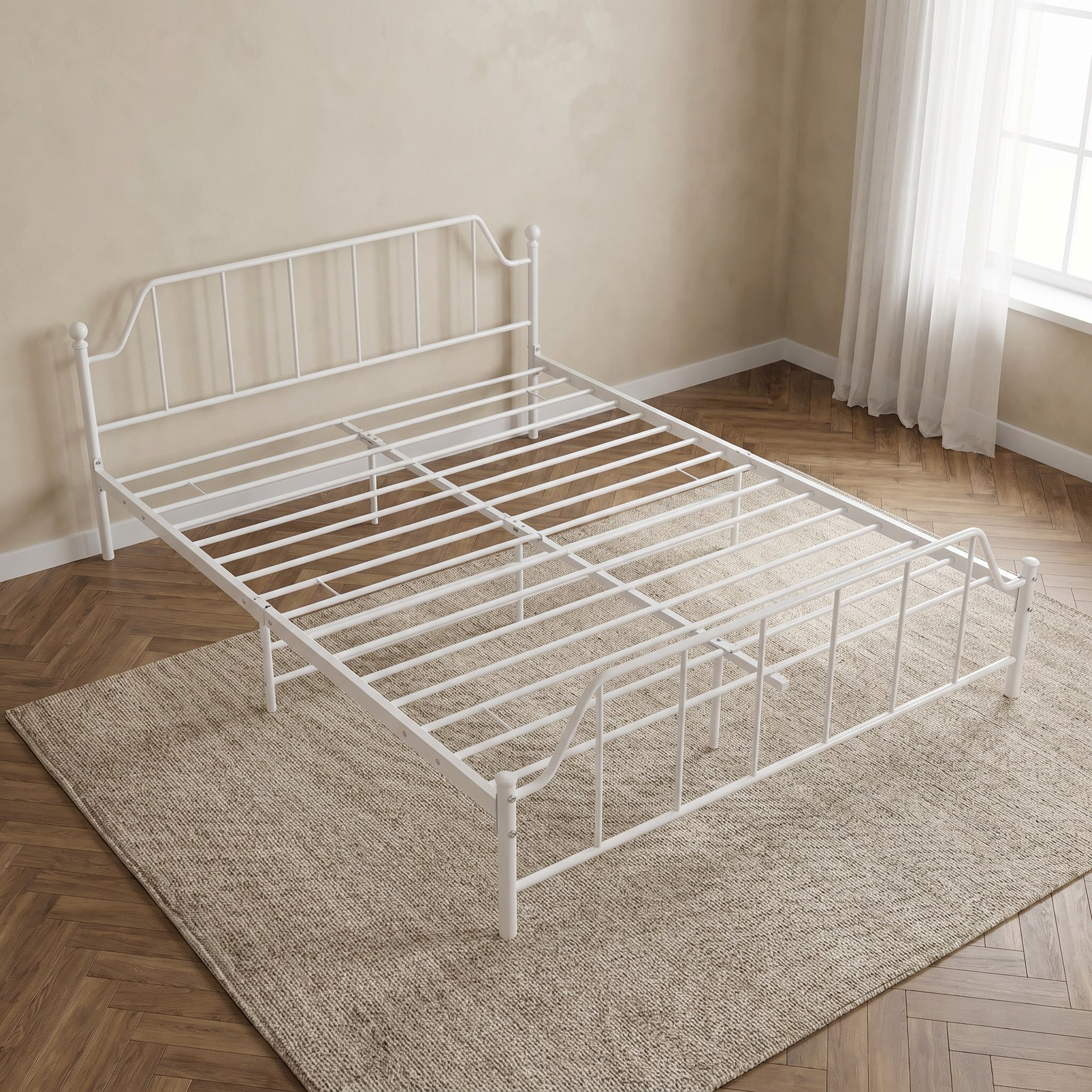 Movo Hampton Metal Queen Bed - 150x200 cm-hbxbedroom-bedsandbedsets-beds-queen-image-5