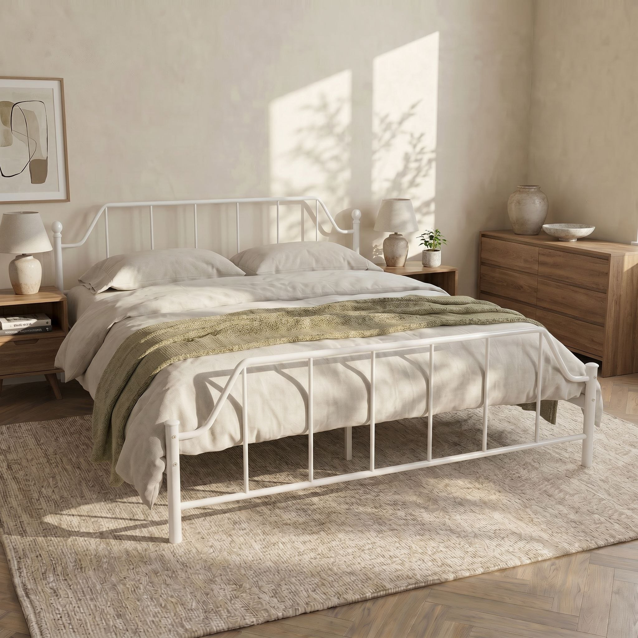 Movo Hampton Metal Queen Bed - 150x200 cm-hbxbedroom-bedsandbedsets-beds-queen-image-6