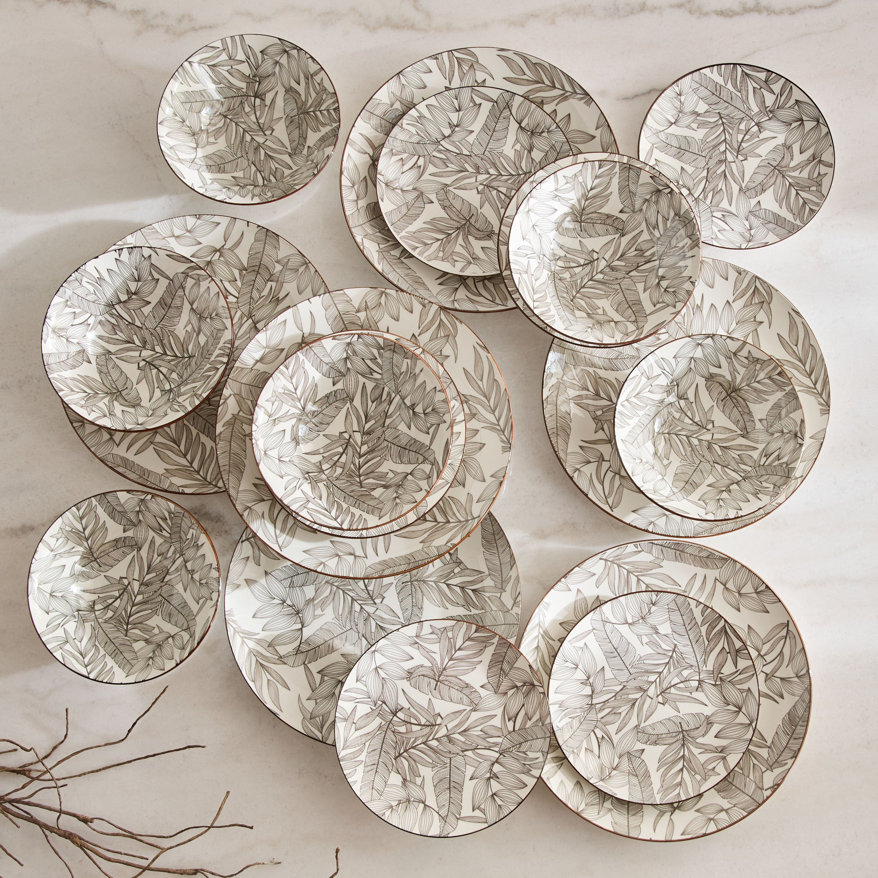 Atlanta 18-Piece Porcelain Leaf Dinner Set - Serves 6-hbxhomeware-hbxkitchen-image-1