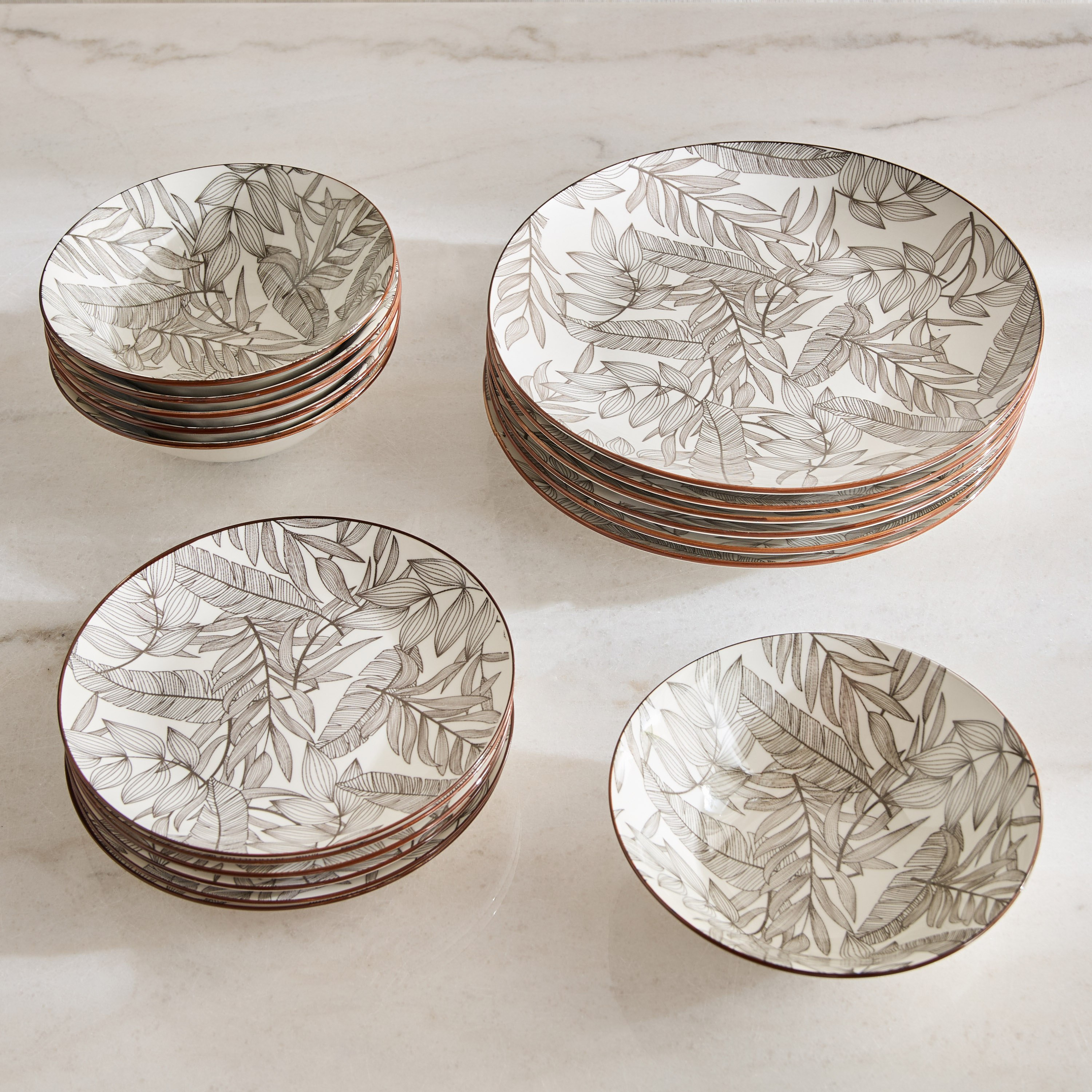 Atlanta 18-Piece Porcelain Leaf Dinner Set - Serves 6-hbxhomeware-hbxkitchen-image-4