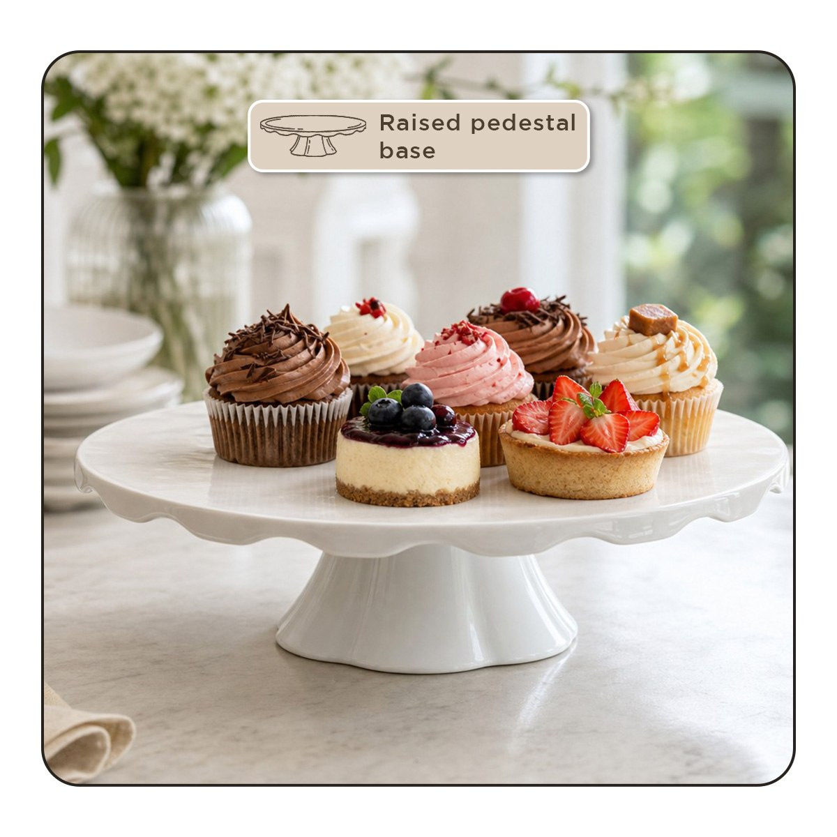 صحن كيك من سوبريم - 31.5x31.5x7.7 سم-hbxdecorandfurnishings-tabletop-serveware-image-7