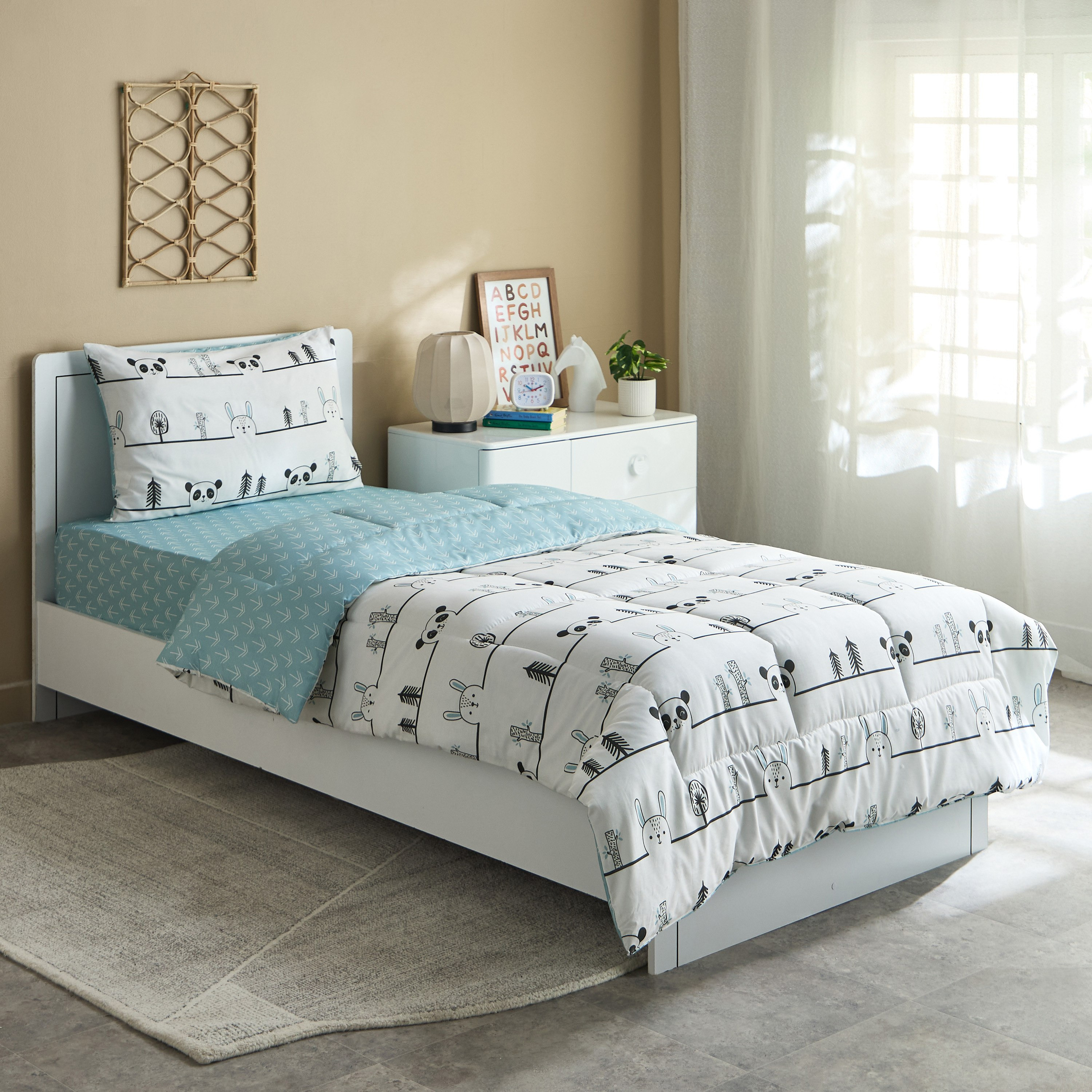 طقم لحاف قطن فردي قطعتين أنيمال بوب من جوي سلامبر - 135x220 سم-hbxhomeware-hbxkidsandyouth-image-2