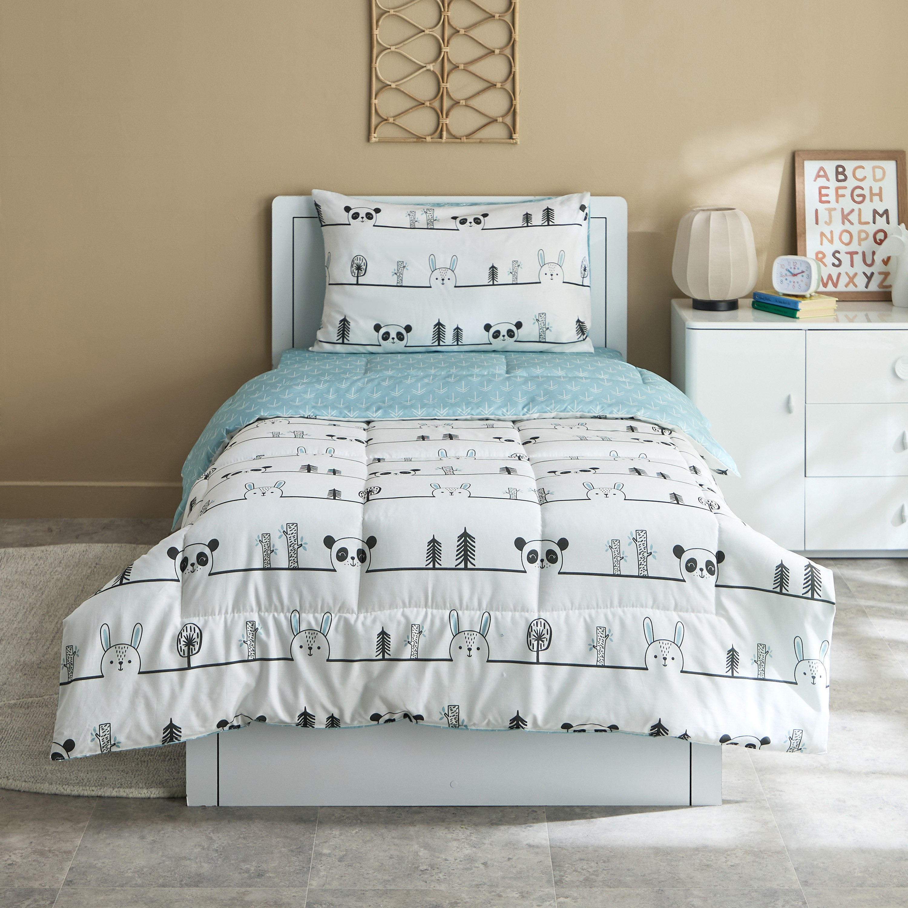 طقم لحاف قطن فردي قطعتين أنيمال بوب من جوي سلامبر - 135x220 سم-hbxhomeware-hbxkidsandyouth-image-3