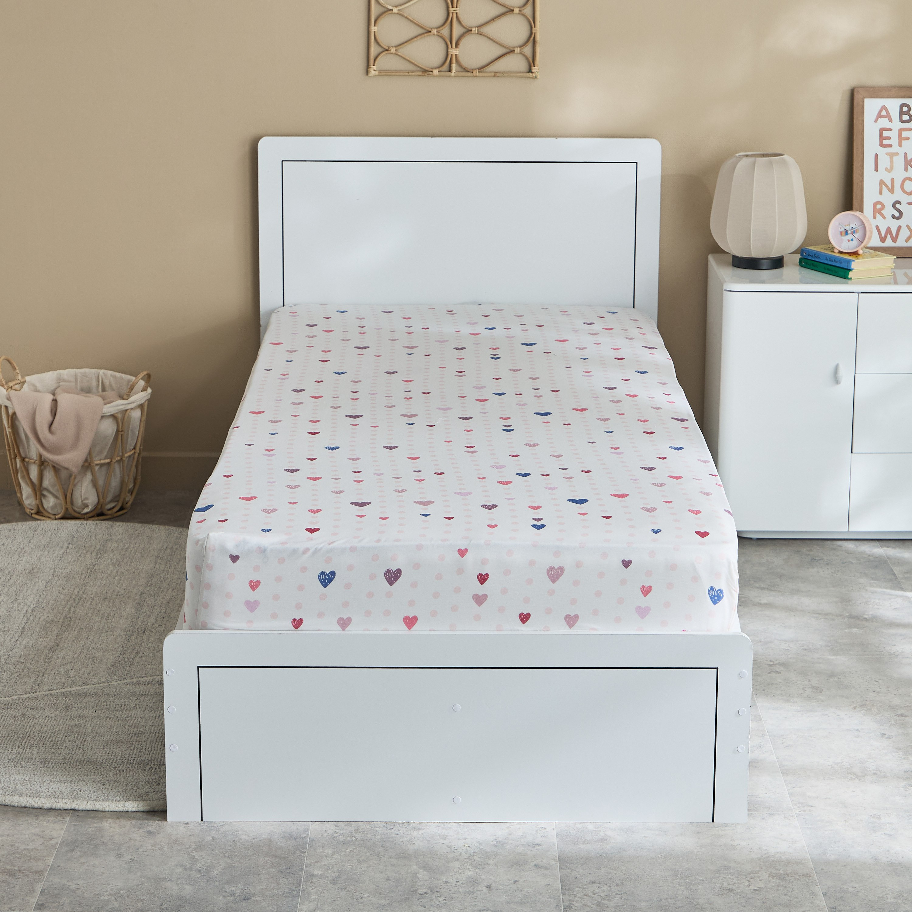 Ivy Slumber Garden Single Cotton Fitted Sheet - 90x200+25 cm-hbxhomeware-hbxkidsandyouth-image-3