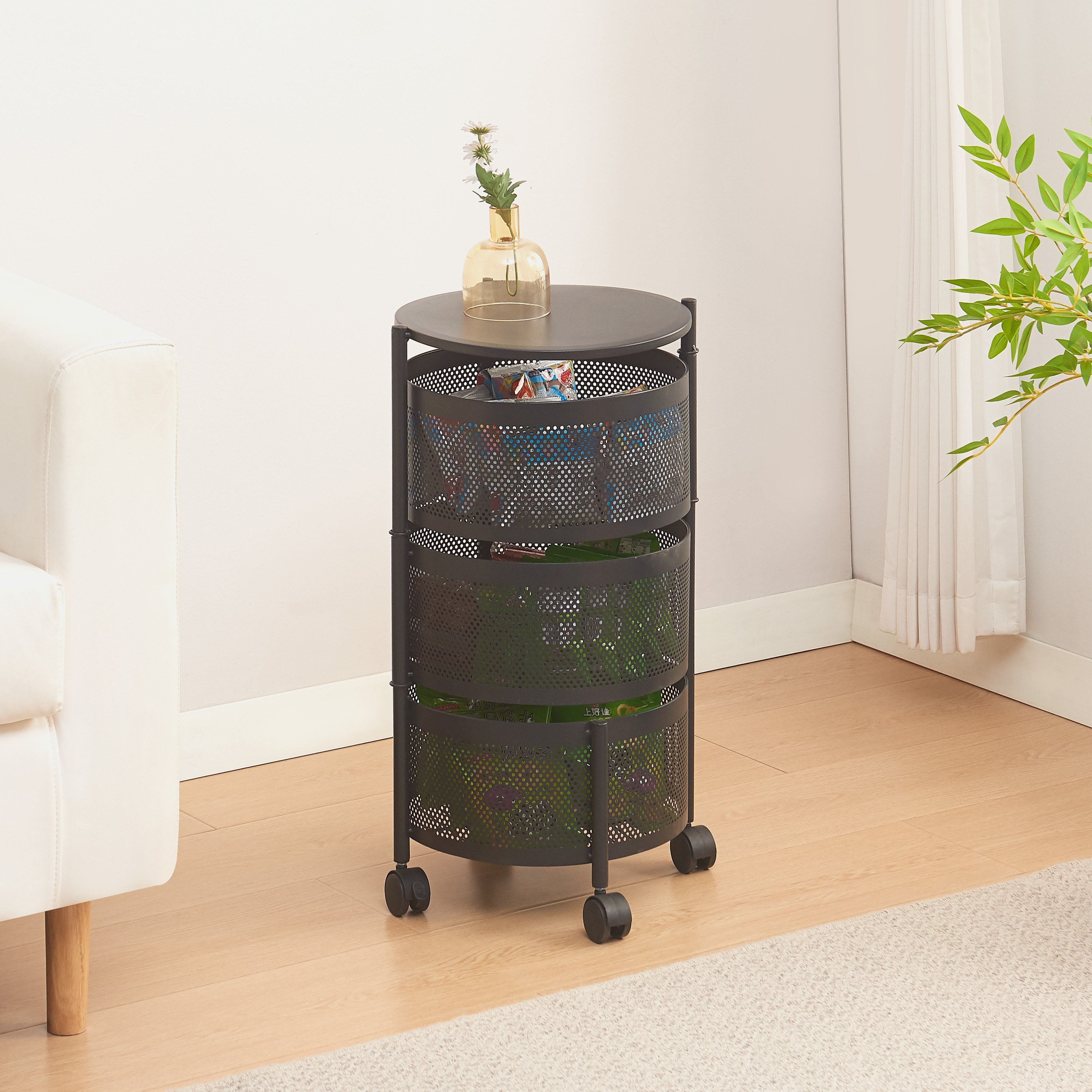 عربة تخزين ترولي 3 طوابق مستديرة من موڤو هاڤانا-hbxlivingroom-tablesandstands-servingtrolleys-image-1