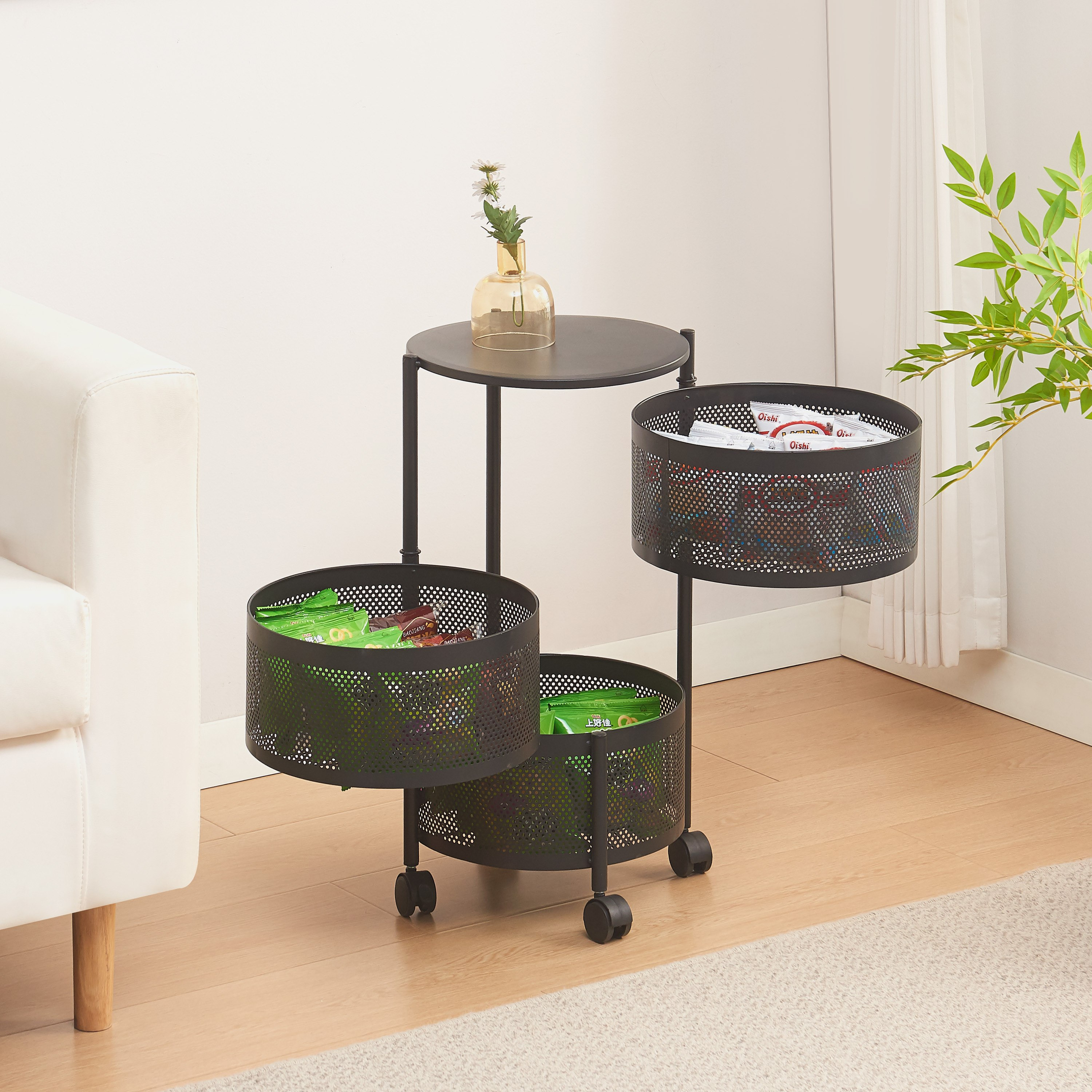 عربة تخزين ترولي 3 طوابق مستديرة من موڤو هاڤانا-hbxlivingroom-tablesandstands-servingtrolleys-image-2
