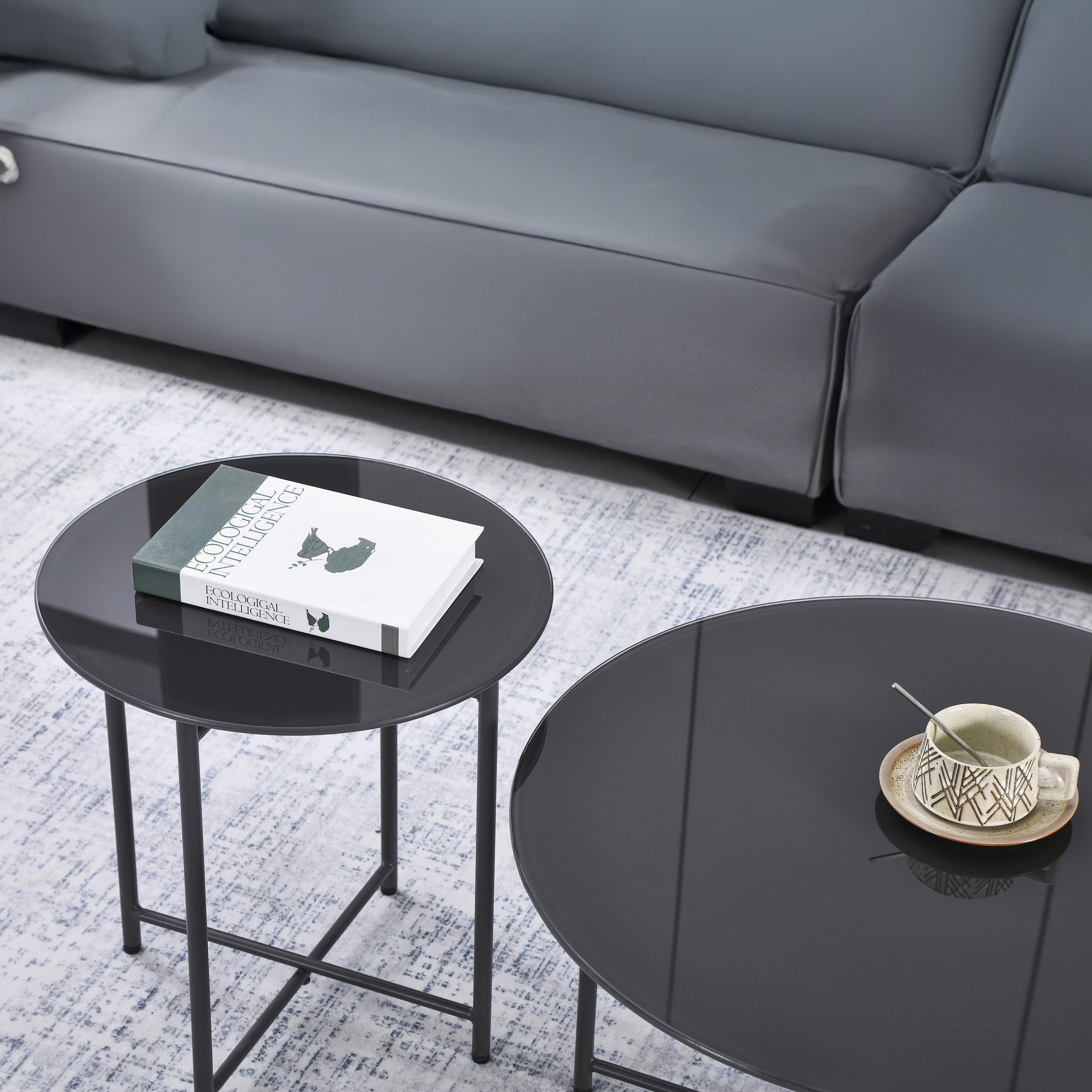 طاولة جانبية مستديرة بسطح زجاجي من موڤو تروي-hbxfurniture-livingroom-endtables-image-5