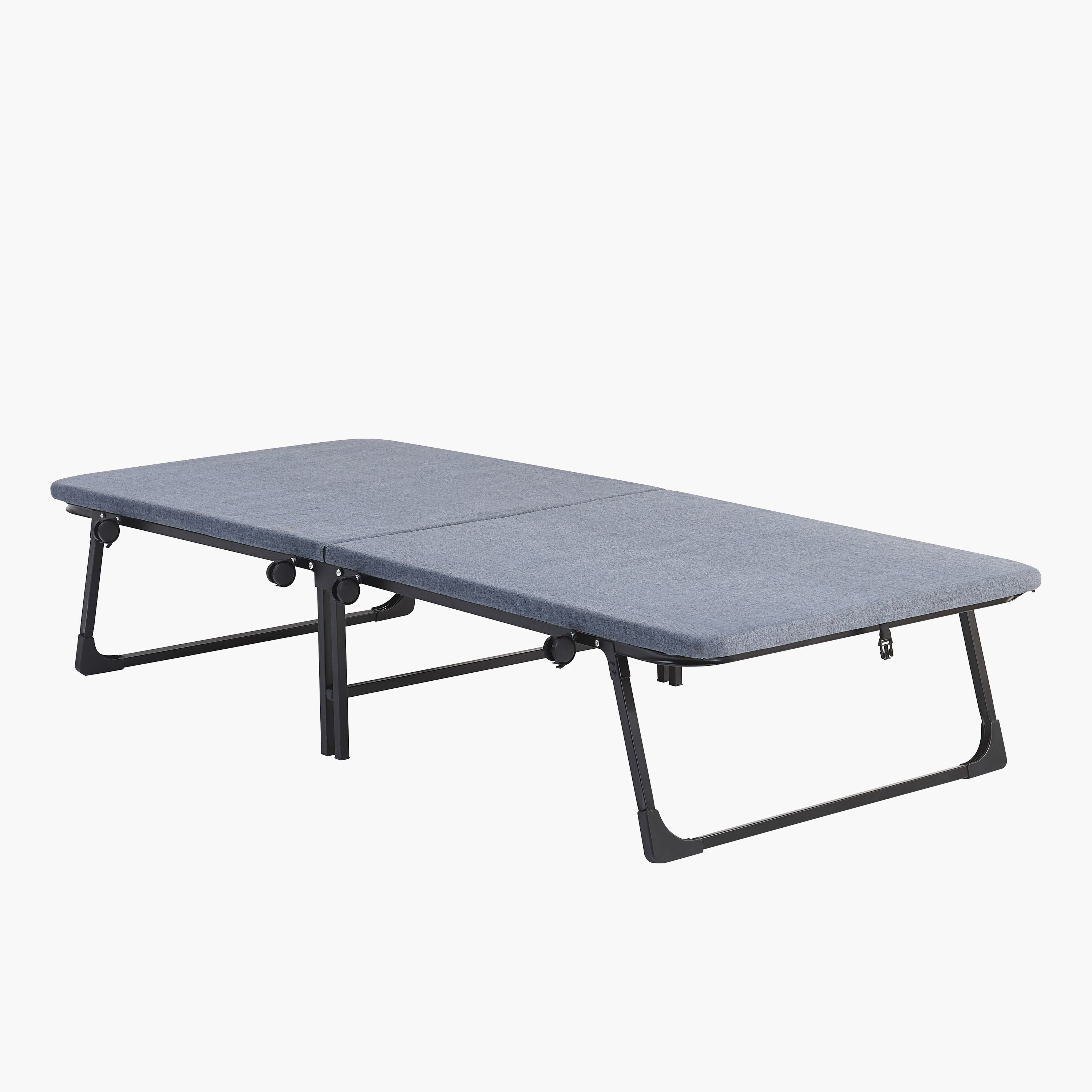 Movo Jazz Foldable Metal Guest Single Bed with Mattress - 80x190 cm-hbxfurniture-bedsandbedsets-daybeds-image-6