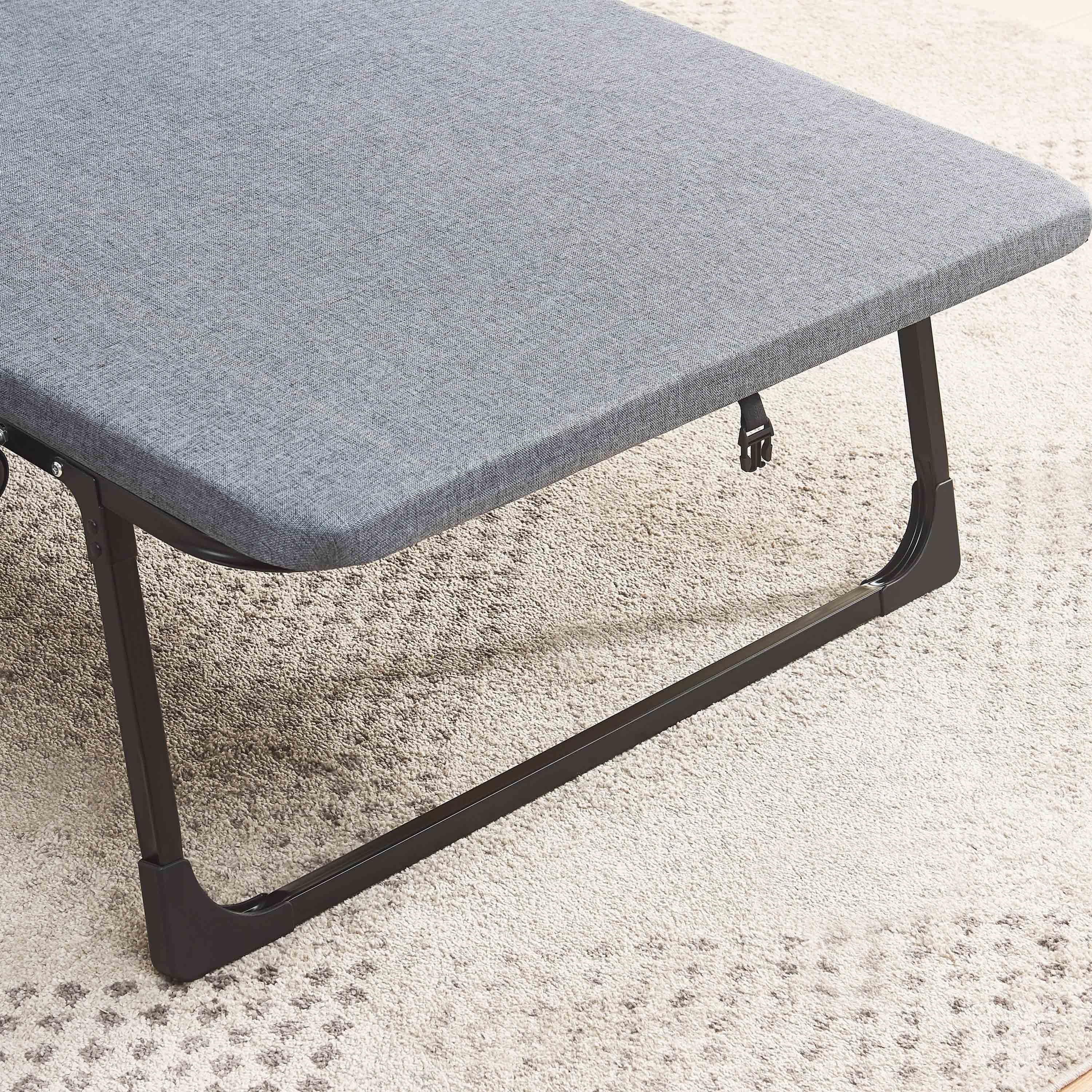 Movo Jazz Foldable Metal Guest Single Bed with Mattress - 80x190 cm-hbxfurniture-bedsandbedsets-daybeds-image-4