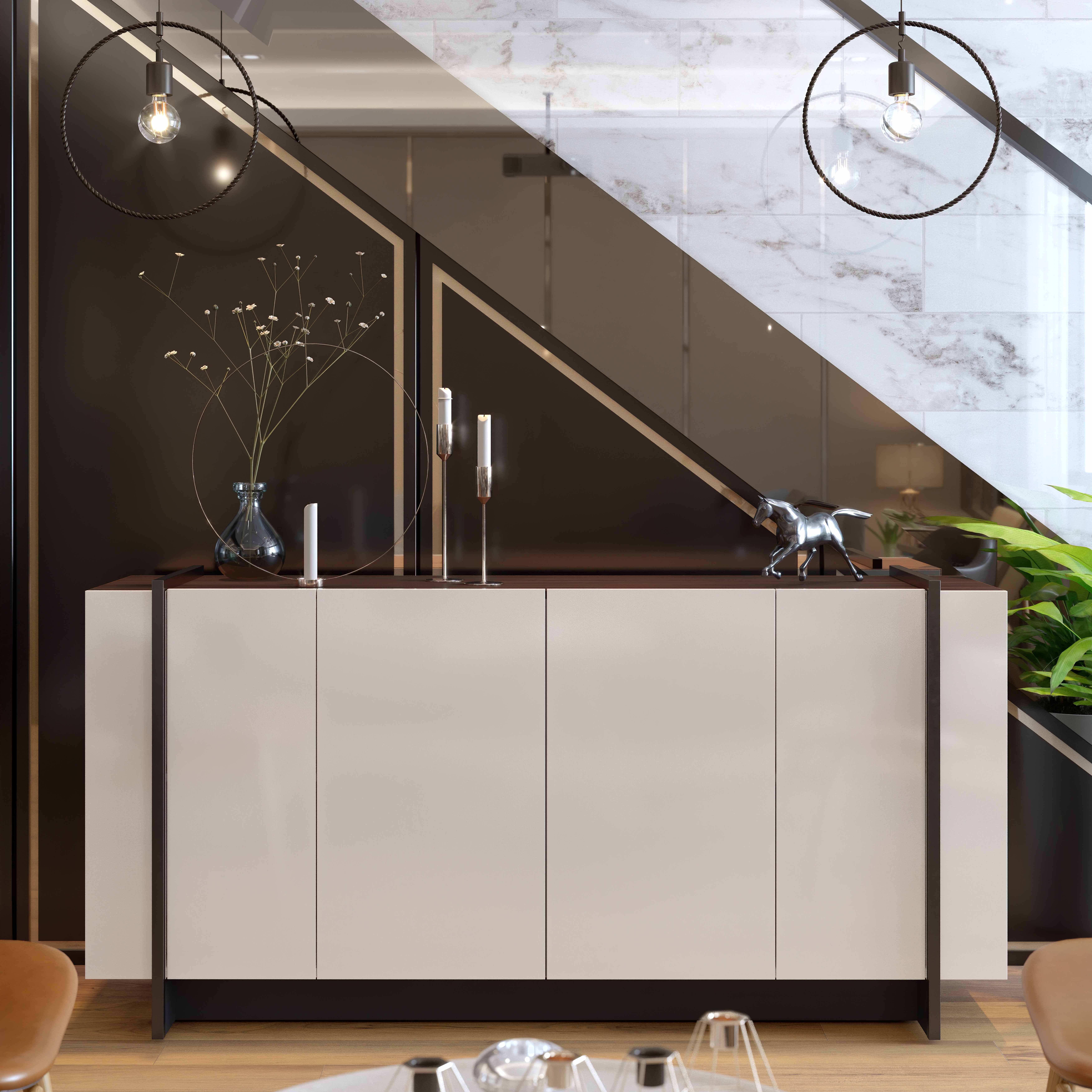 Terra 4-Door Sideboard-hbxfurniture-diningroom-buffetsandsideboards-image-1