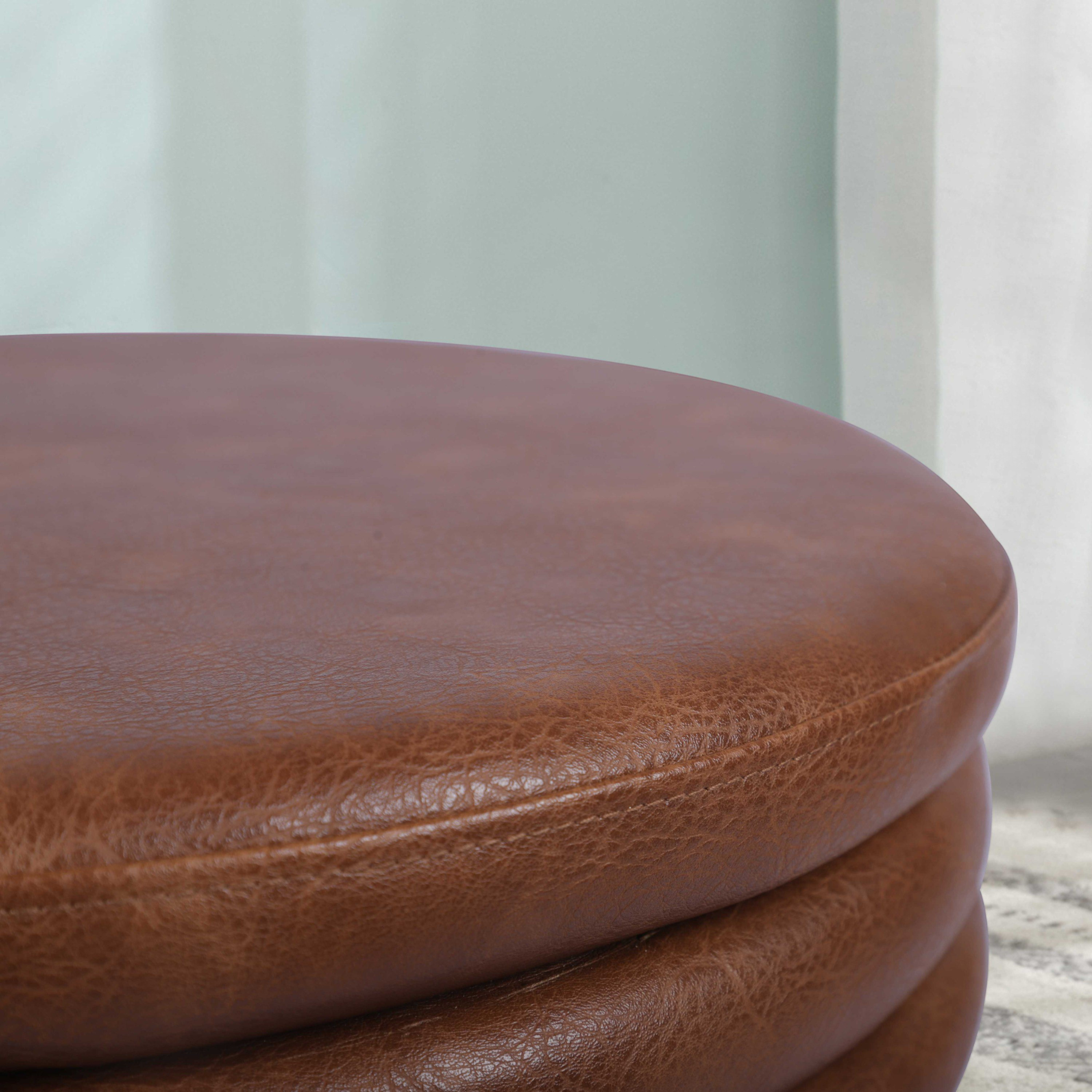 Koby Faux Leather Ottoman-hbxlivingroom-sofasandarmchairs-ottomansandfootstools-image-2